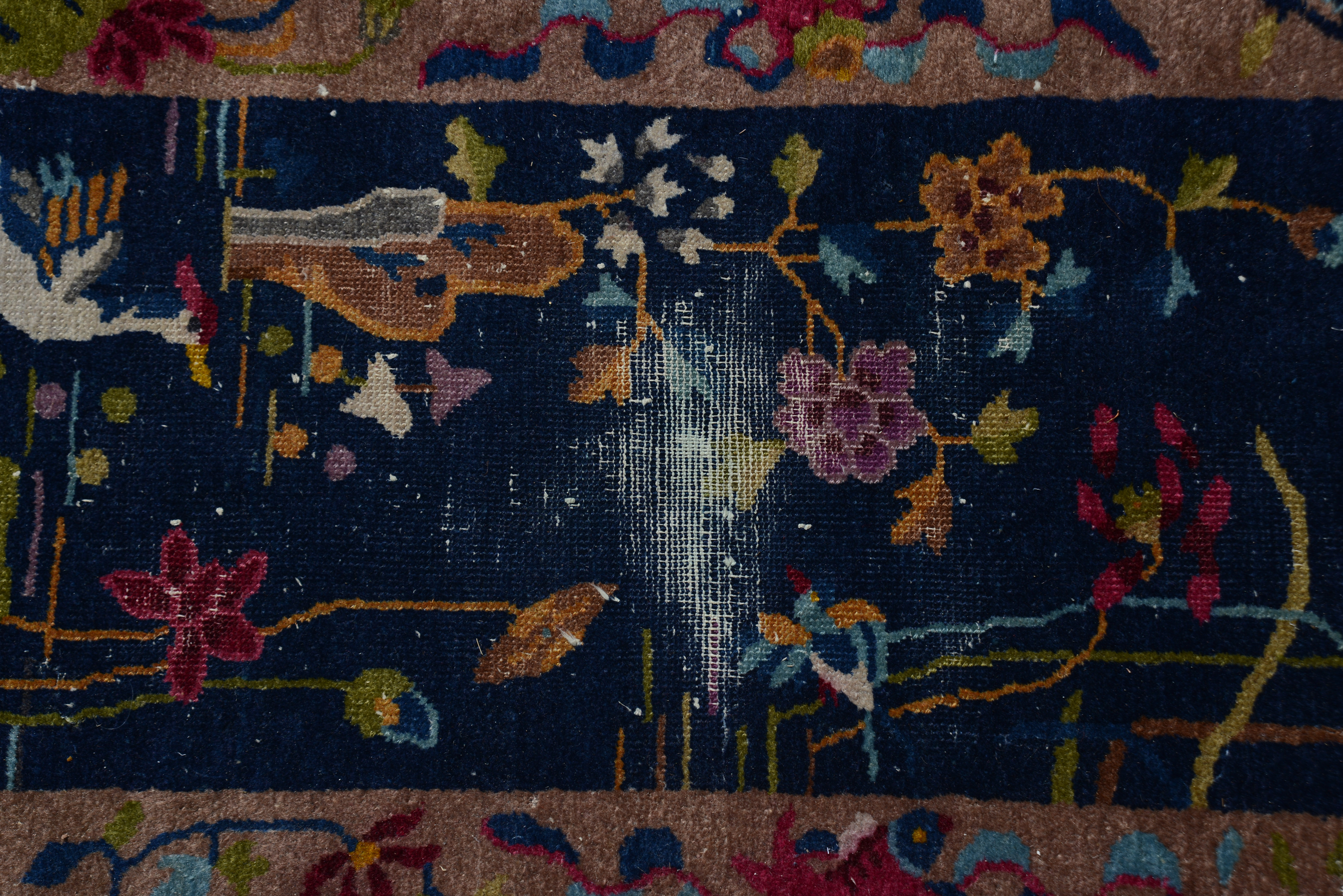 Chinese Handwoven Runner Carpet.