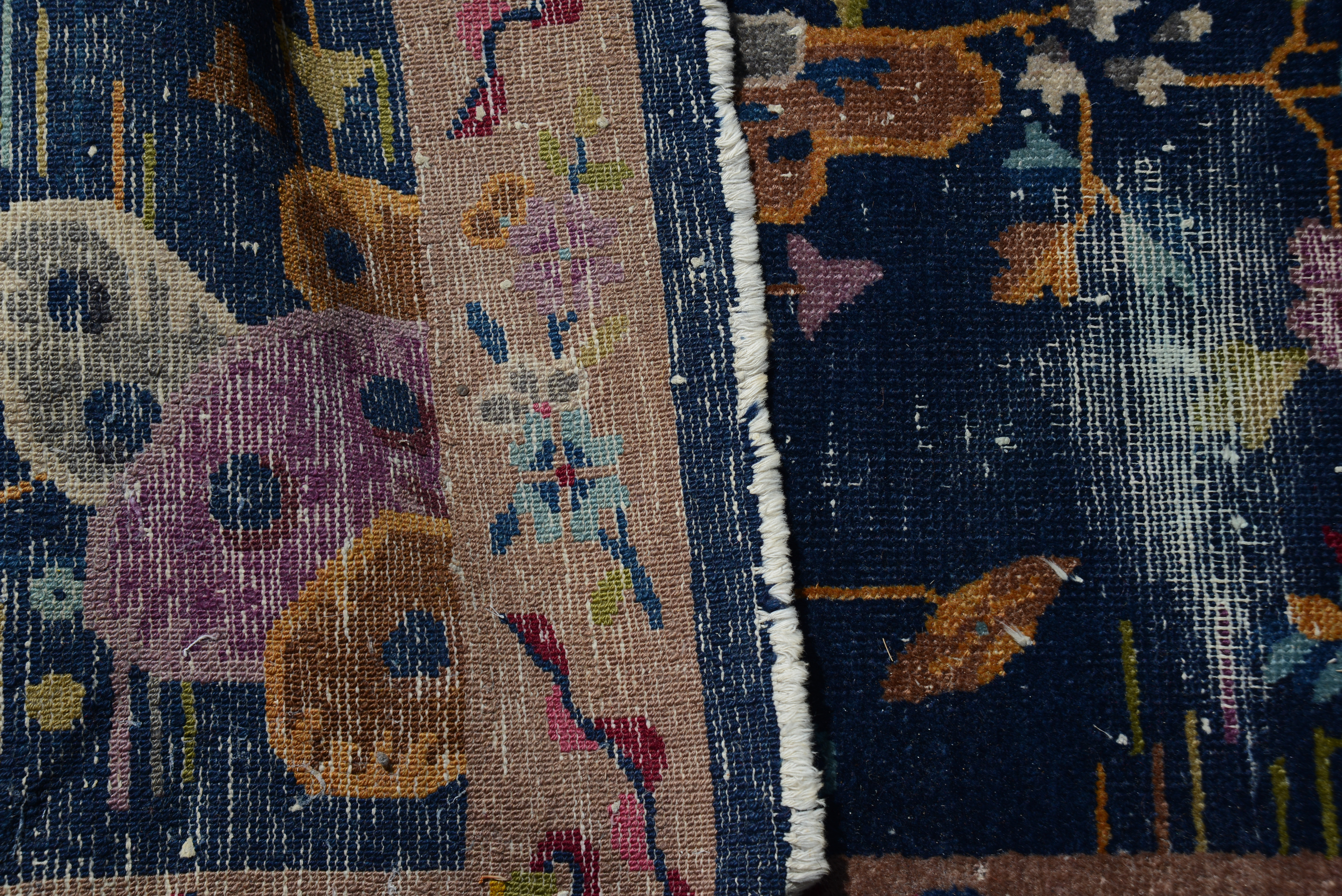 Chinese Handwoven Runner Carpet.