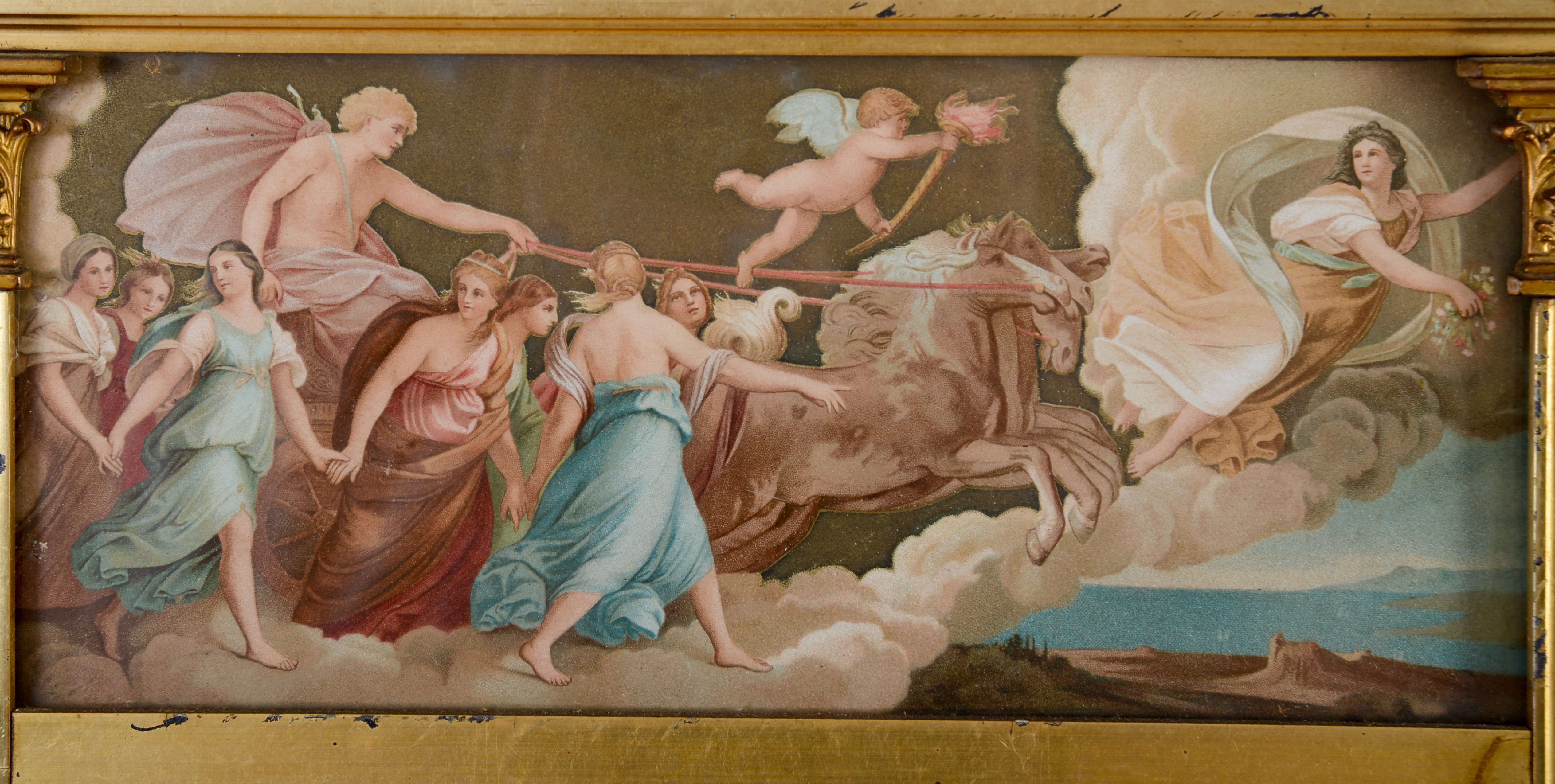 Federal Mirror With Panel After Gudio Reni.