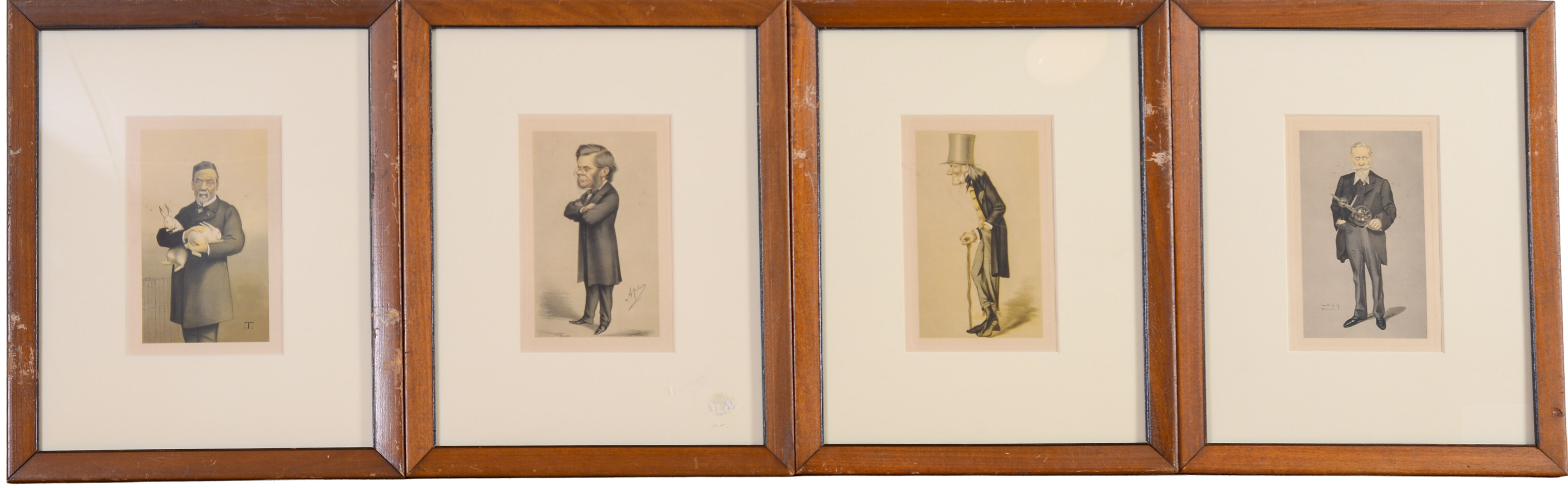 Four Framed Engravings of British Scientists.