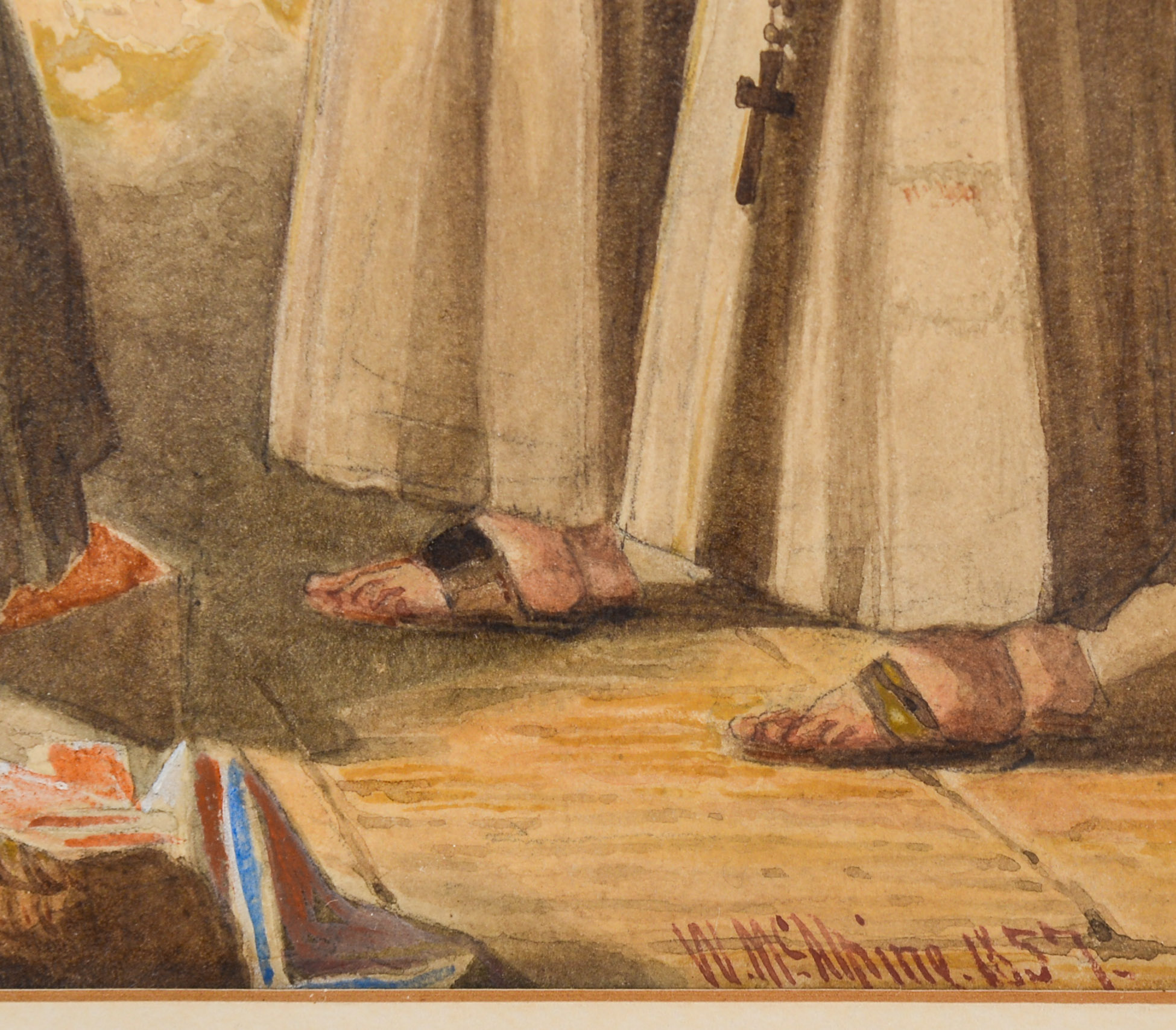 William McAlpine (United Kingdom. fl. 1840-1880). Monks Helping the Poor.