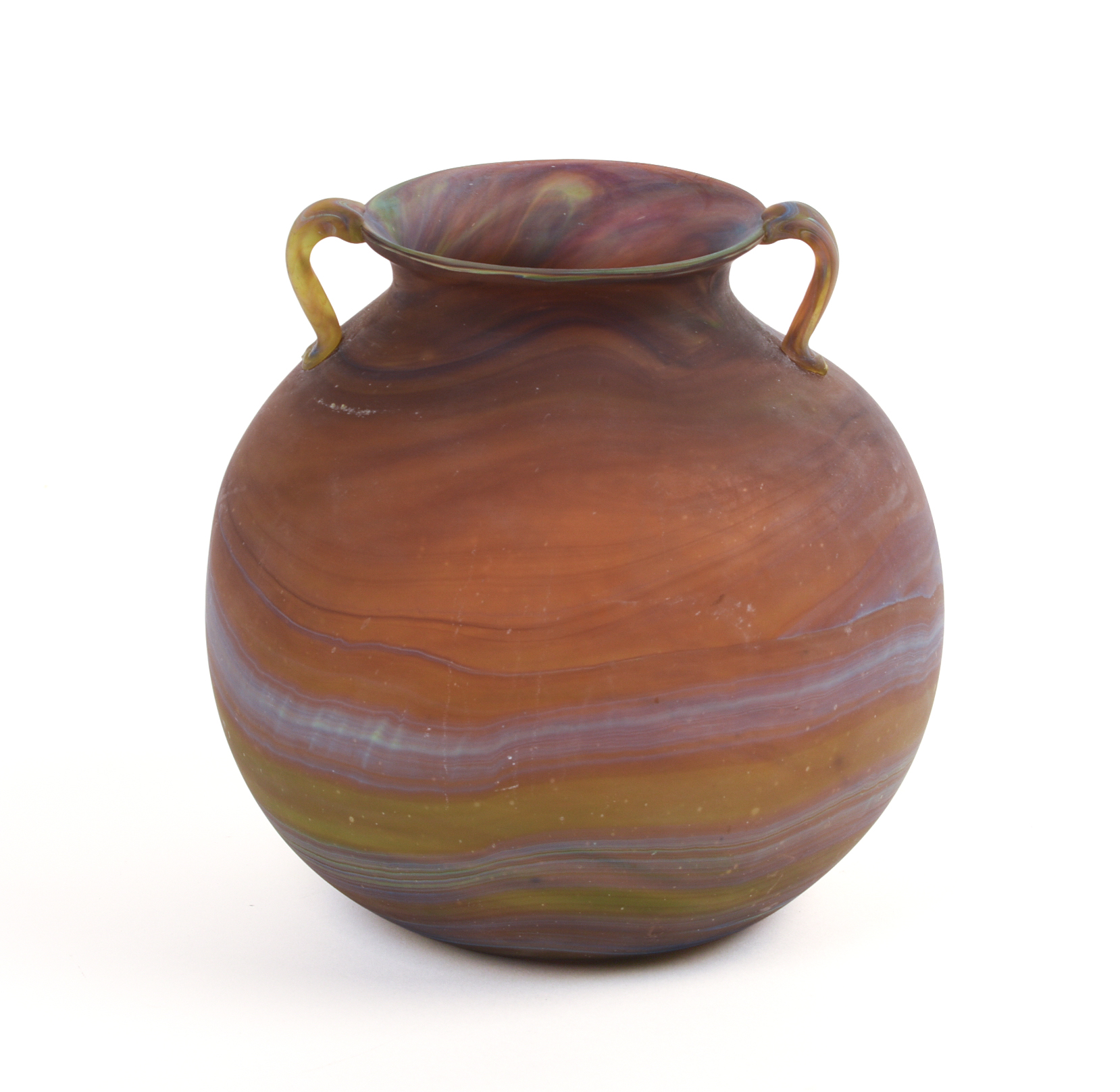 Handblown Phoenician Art Glass Vase.