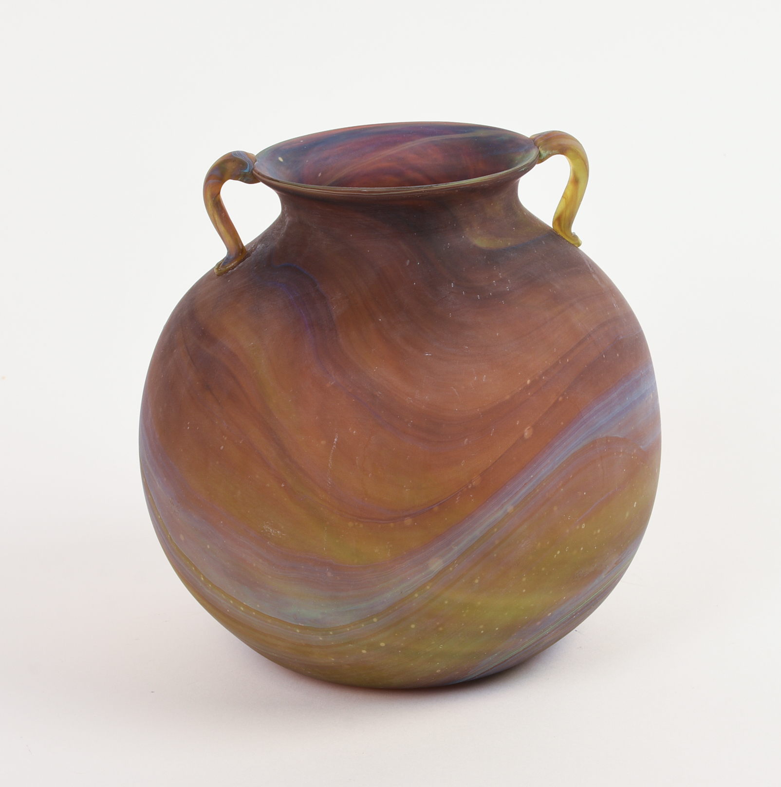Handblown Phoenician Art Glass Vase.