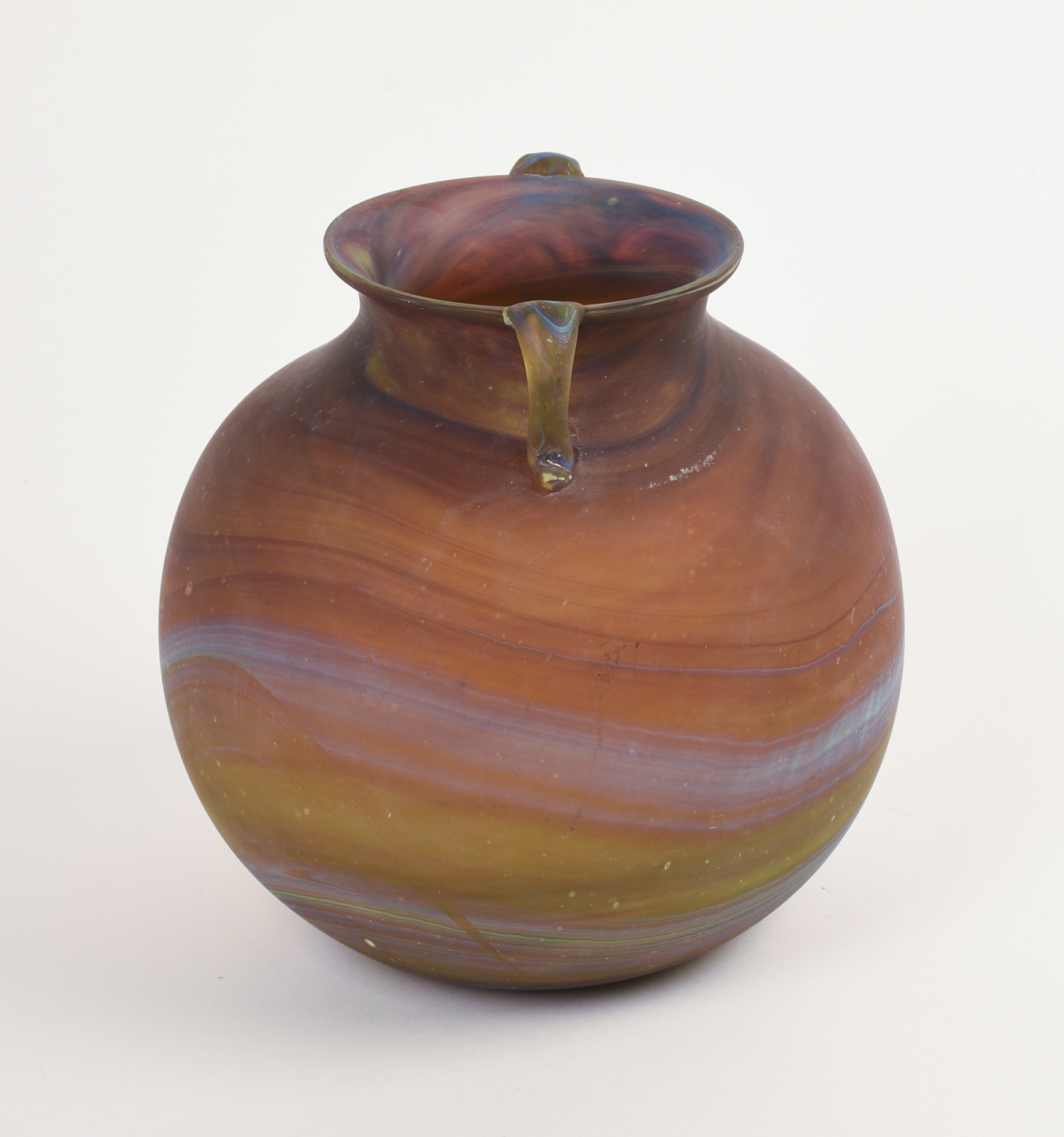 Handblown Phoenician Art Glass Vase.