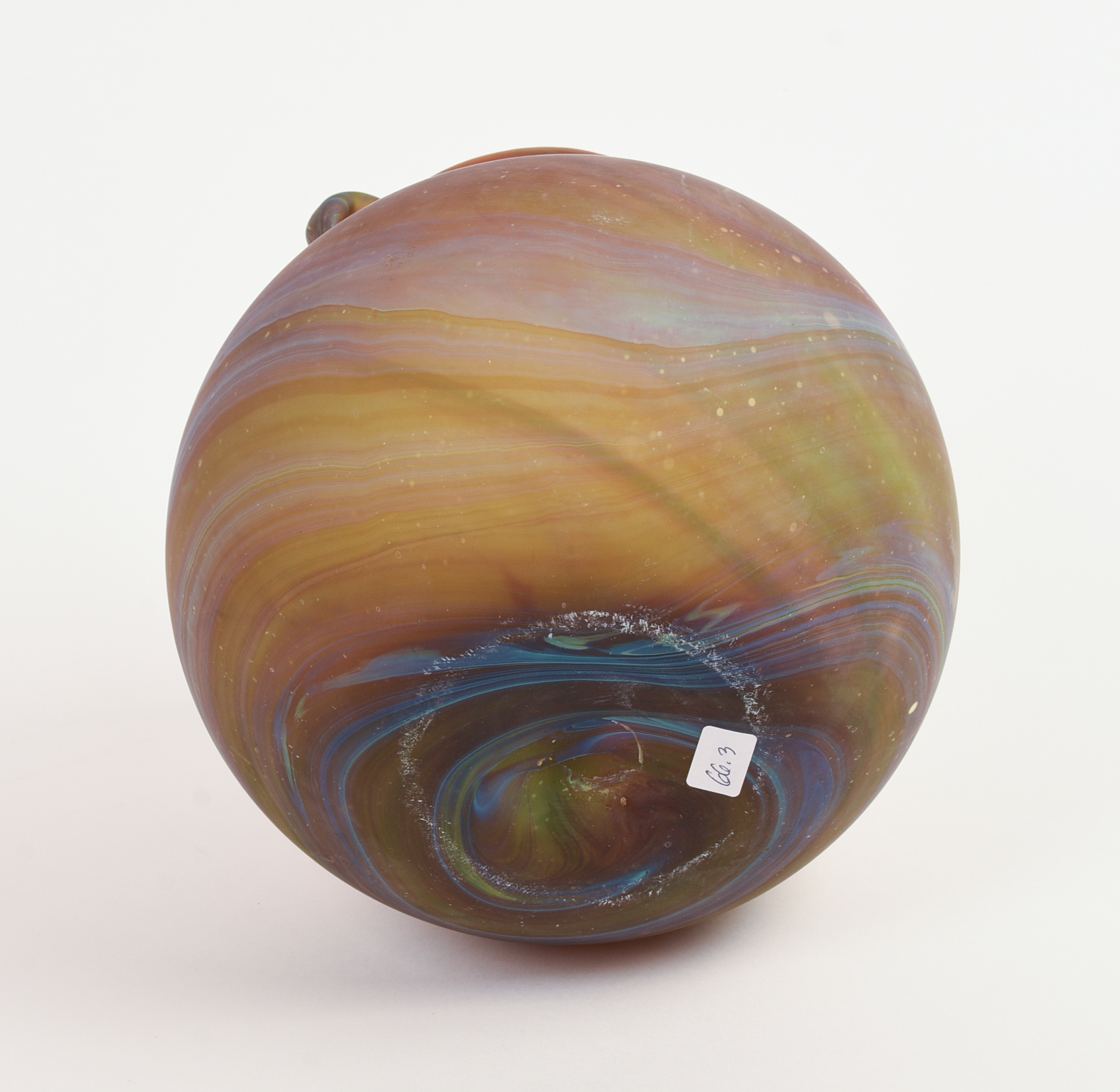 Handblown Phoenician Art Glass Vase.