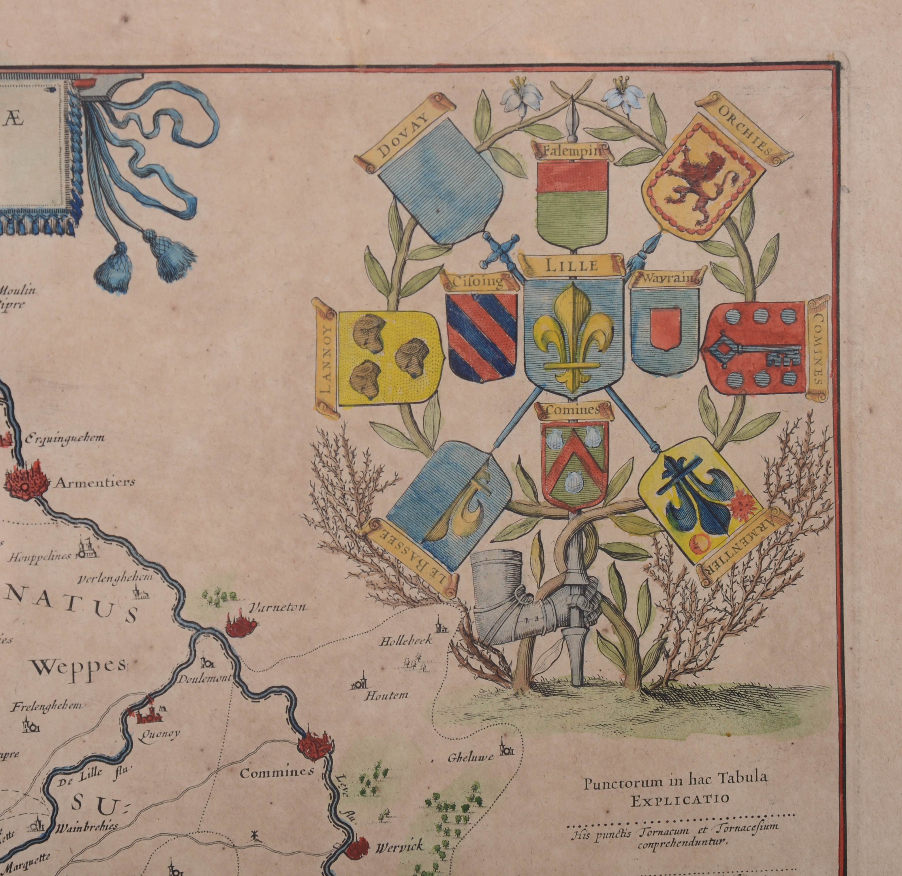 Willem Blaeu Map of French Flanders. 'Galloflandria.'