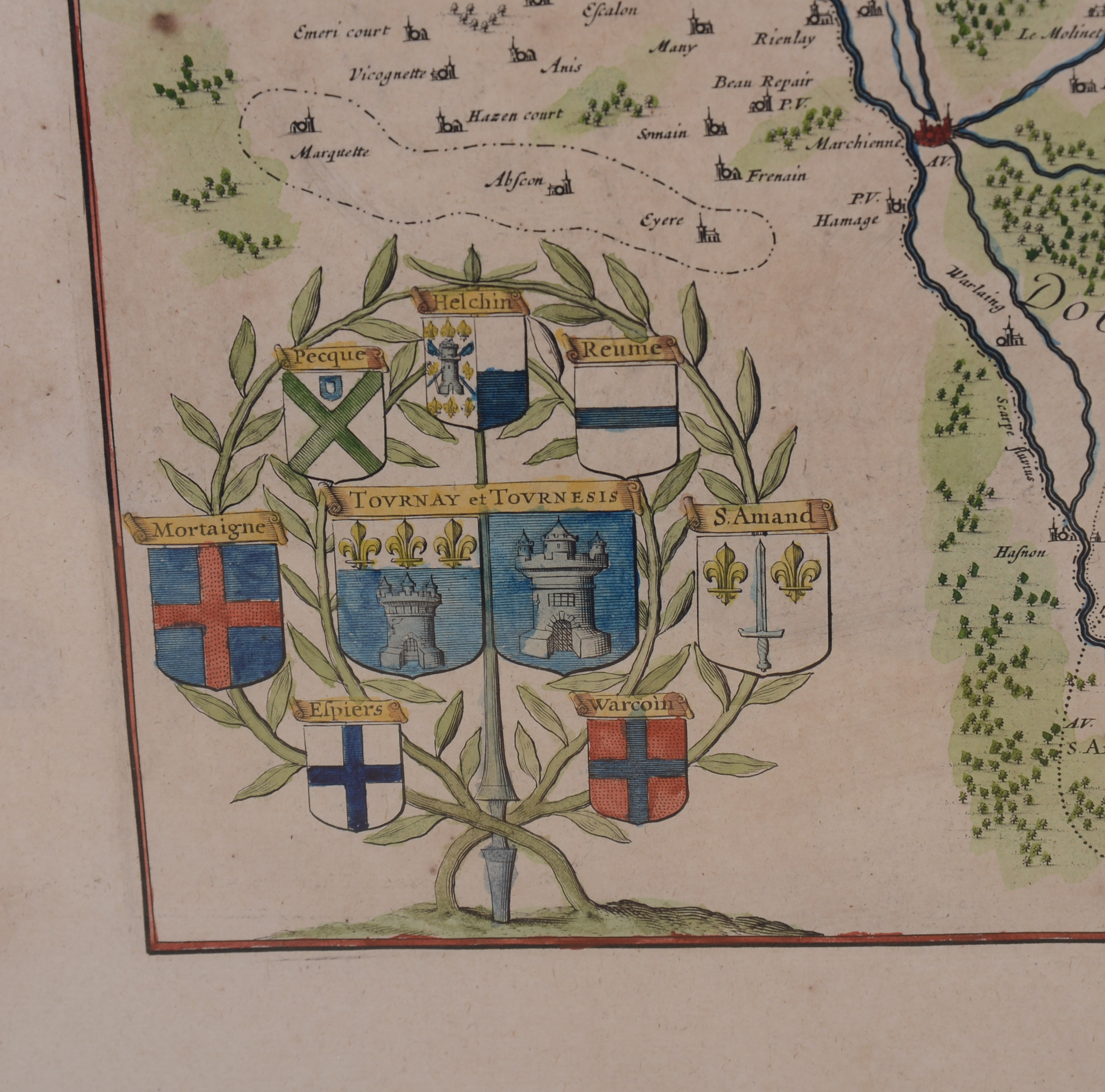 Willem Blaeu Map of French Flanders. 'Galloflandria.'