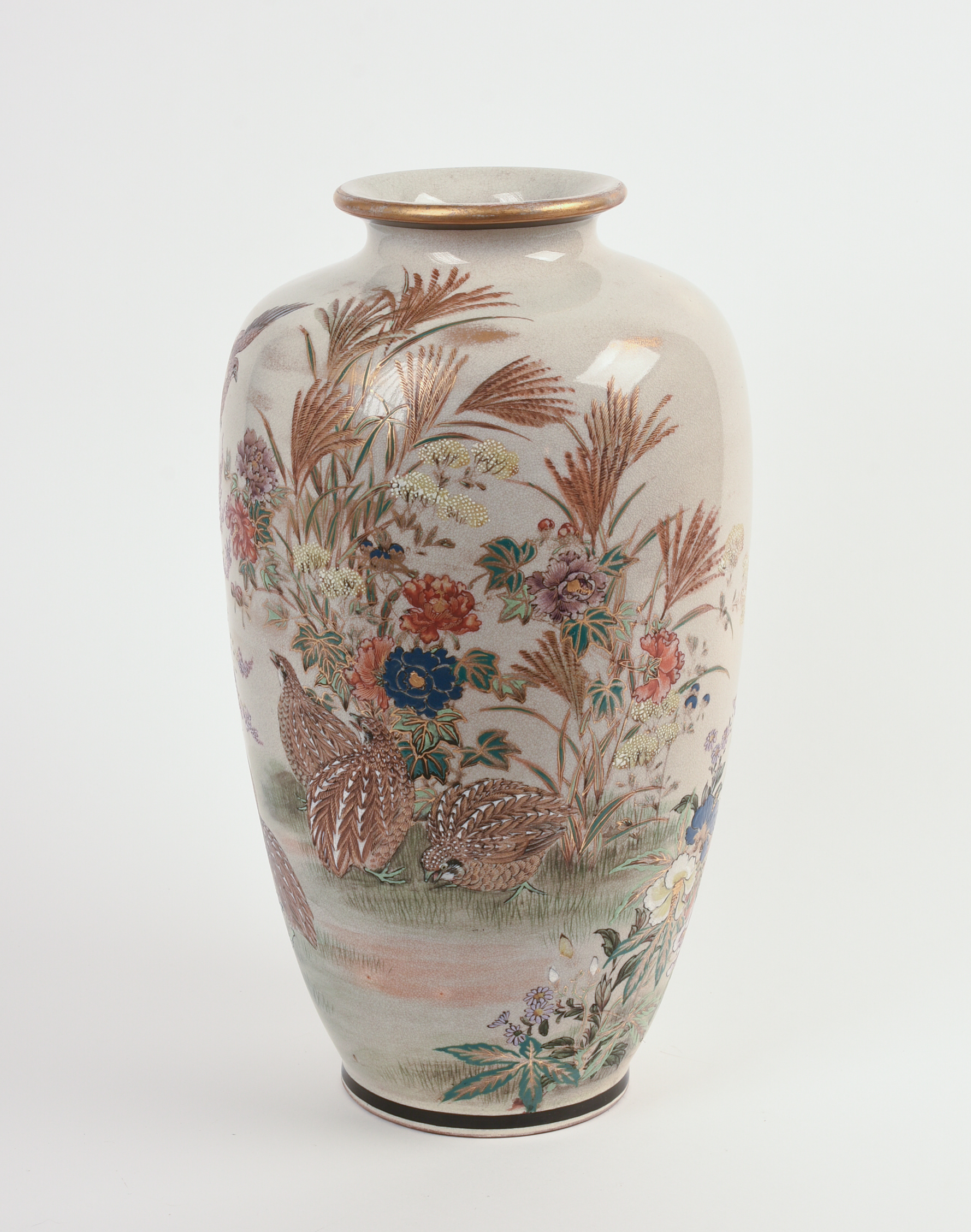 Large Japanese Satsuma Vase.