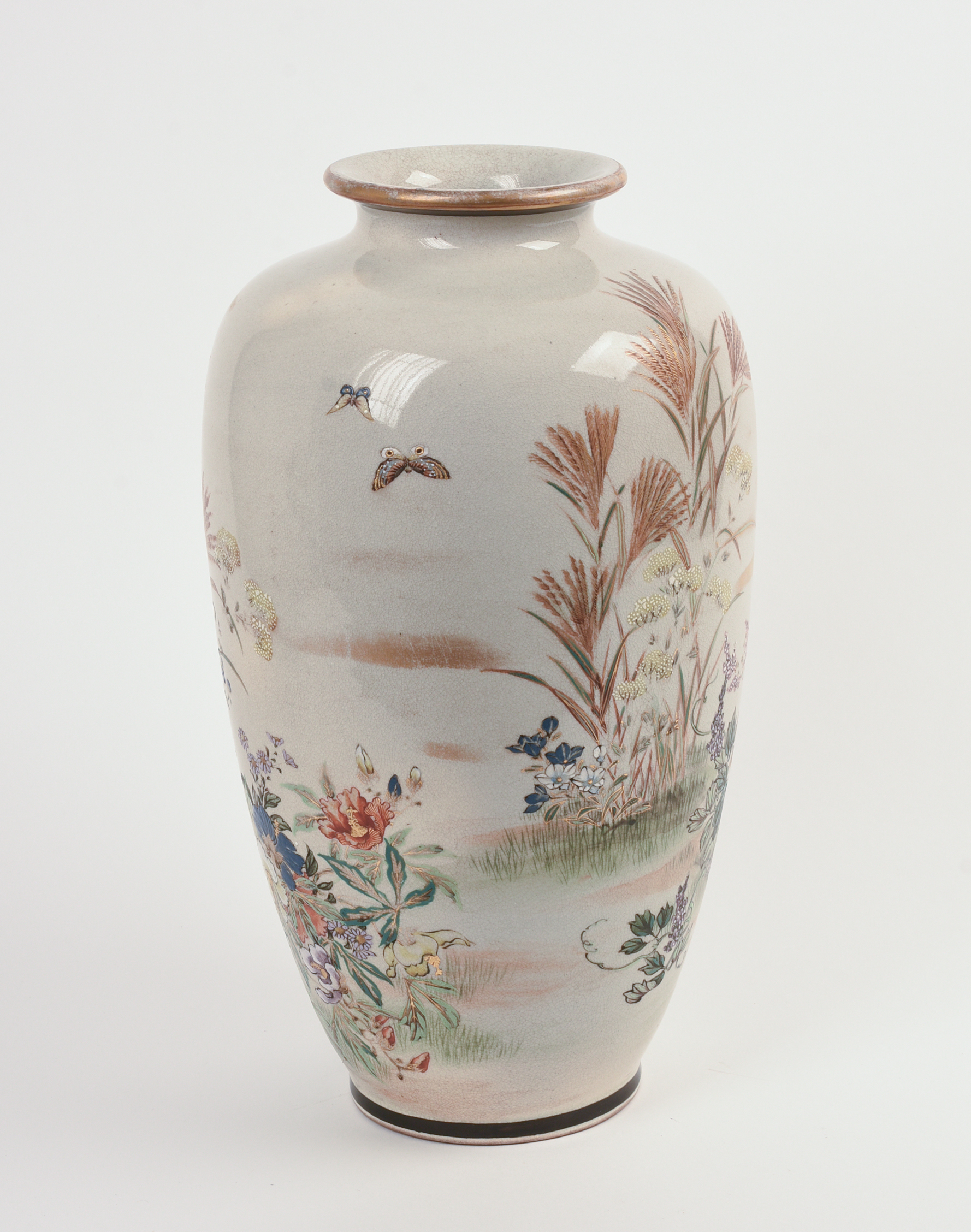 Large Japanese Satsuma Vase.