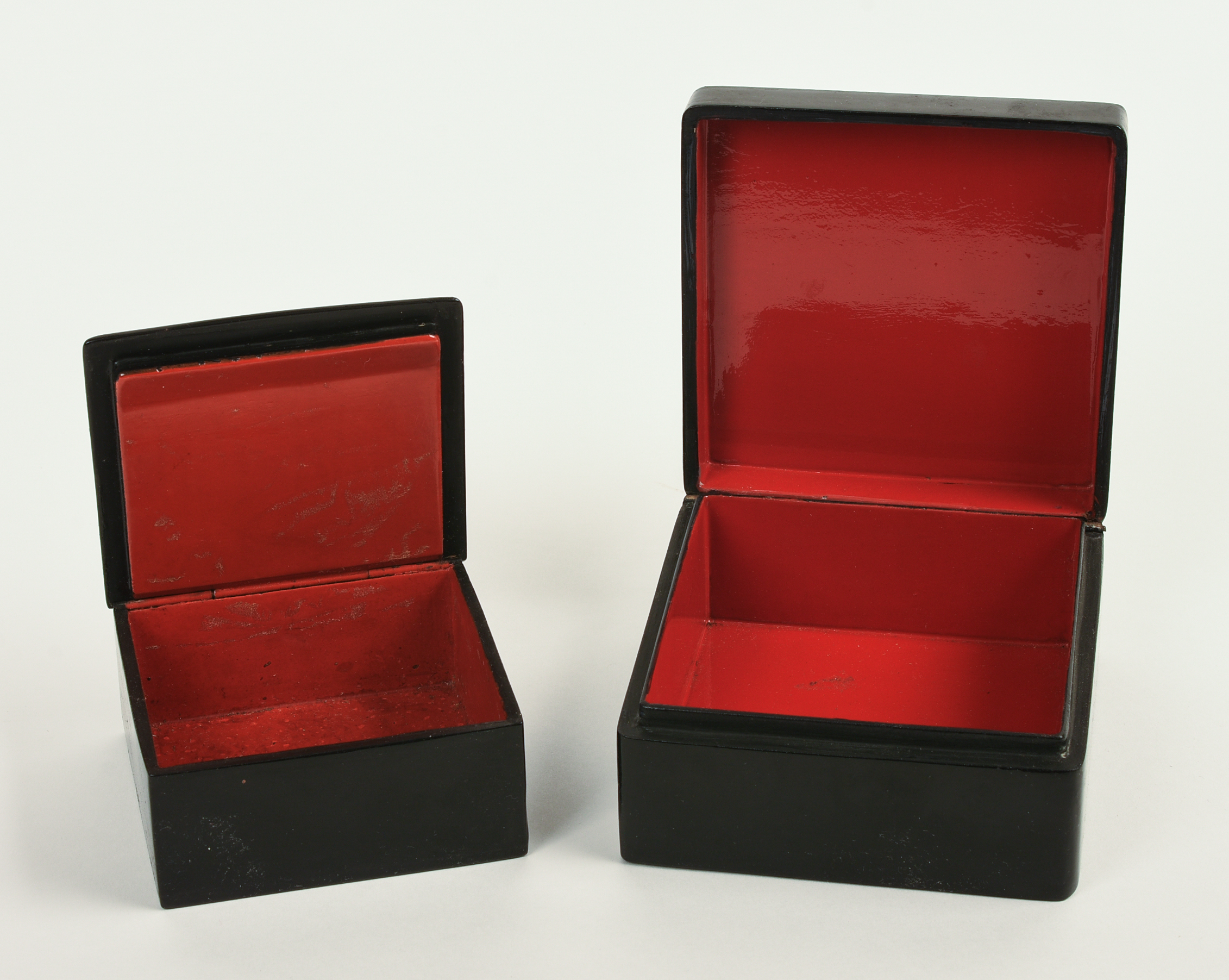 Two Russian Lacquer Boxes. Both signed.