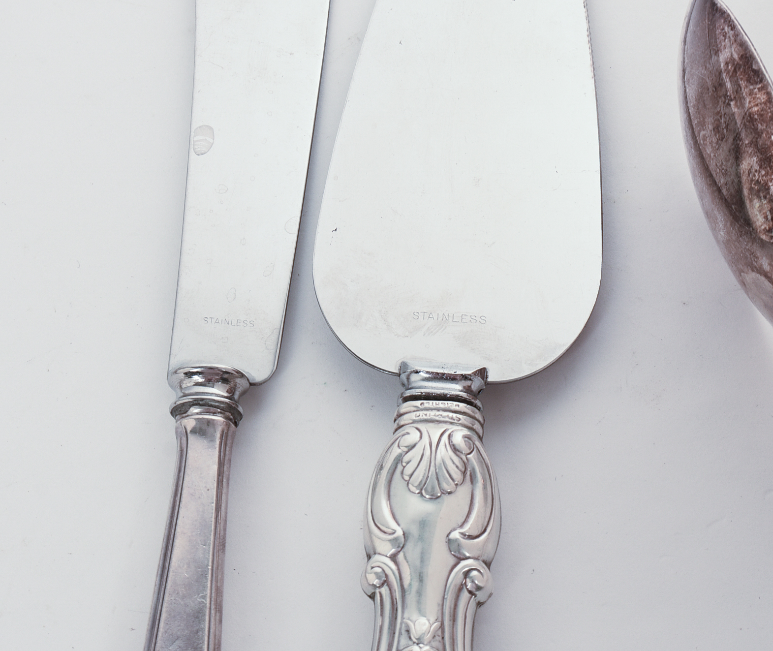 Nine Antique Sterling Handled Serving Utensils and Knives