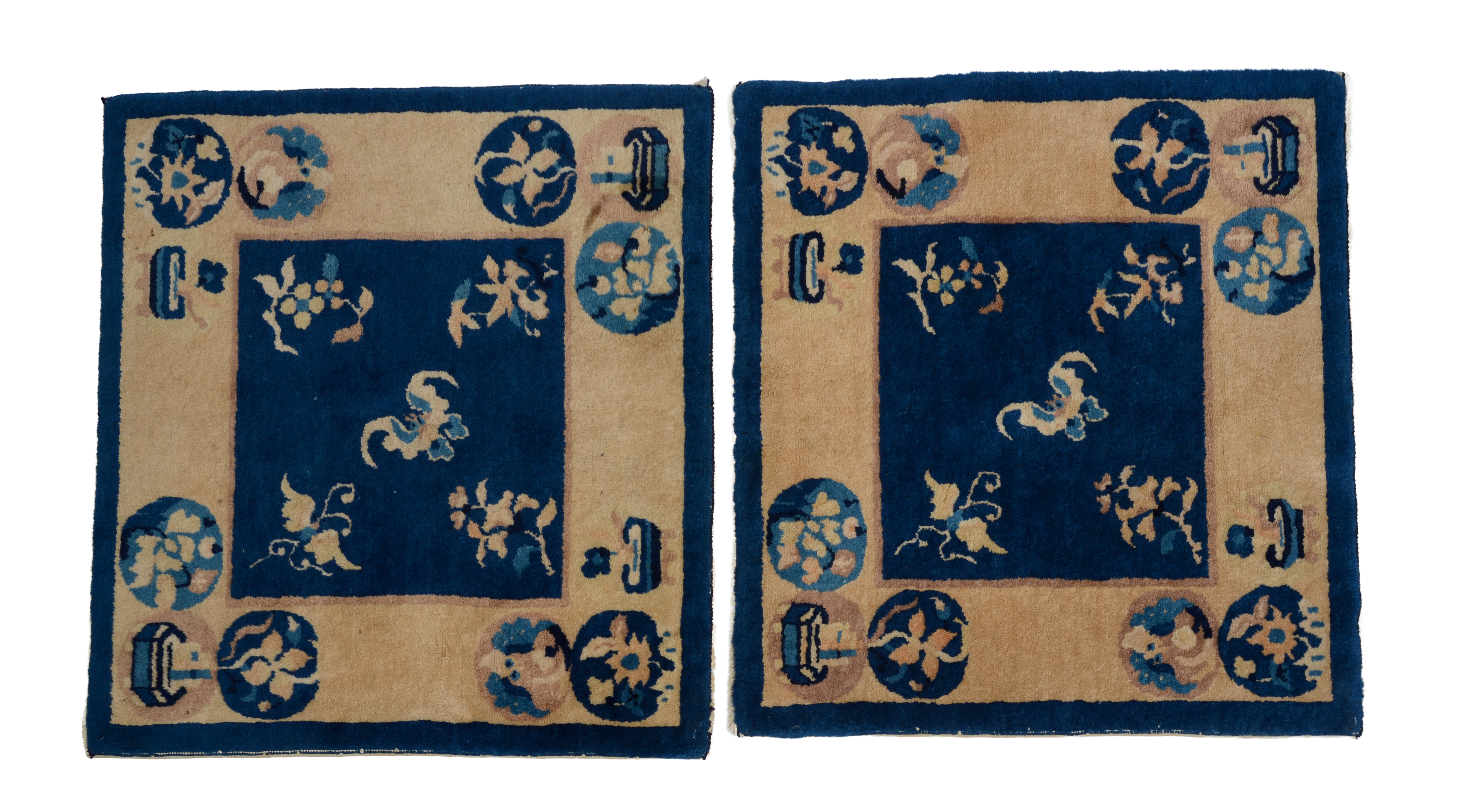 Pair of Chinese Wool Mats