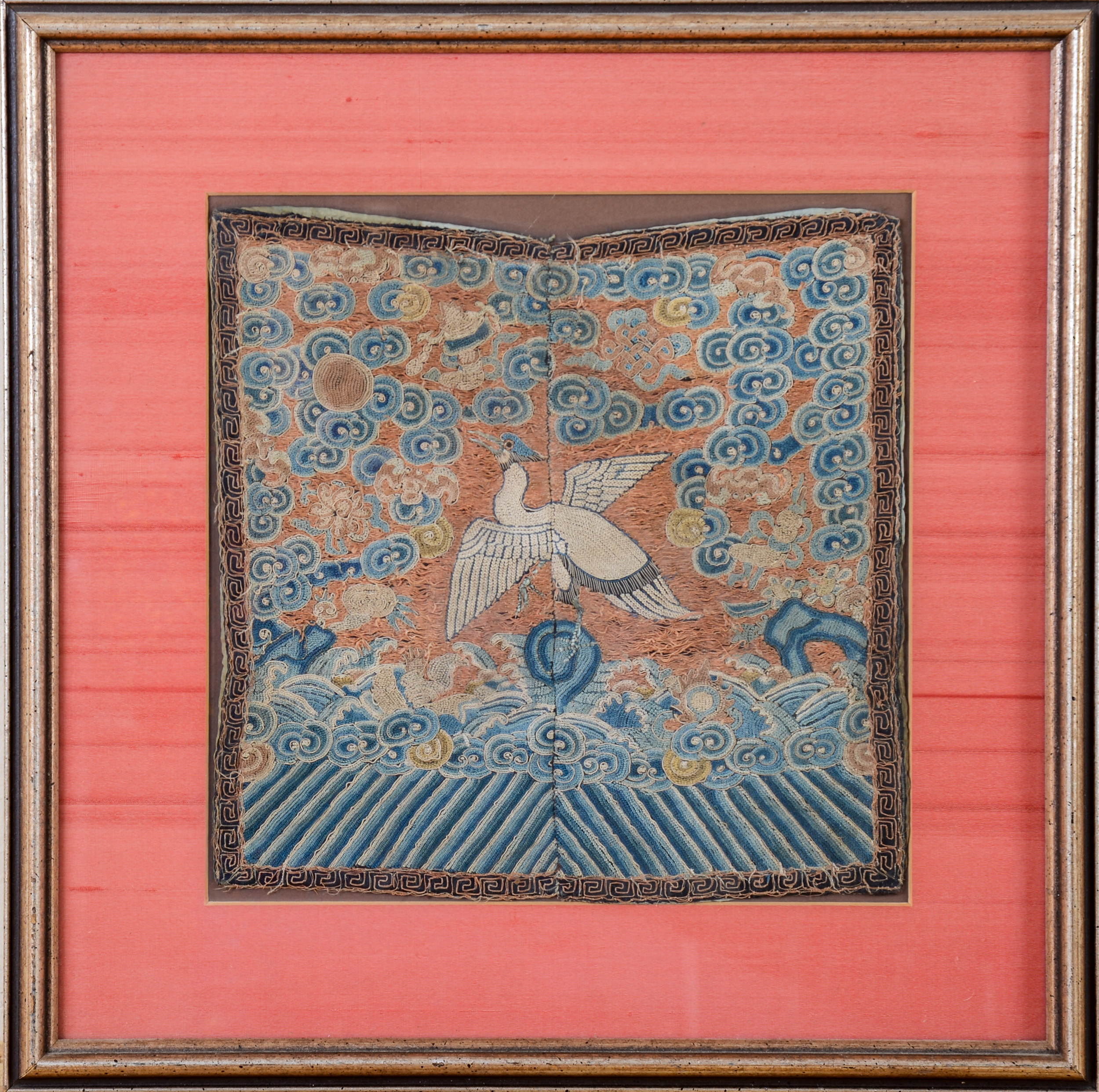 Chinese Embroidered Silk Rank Badge