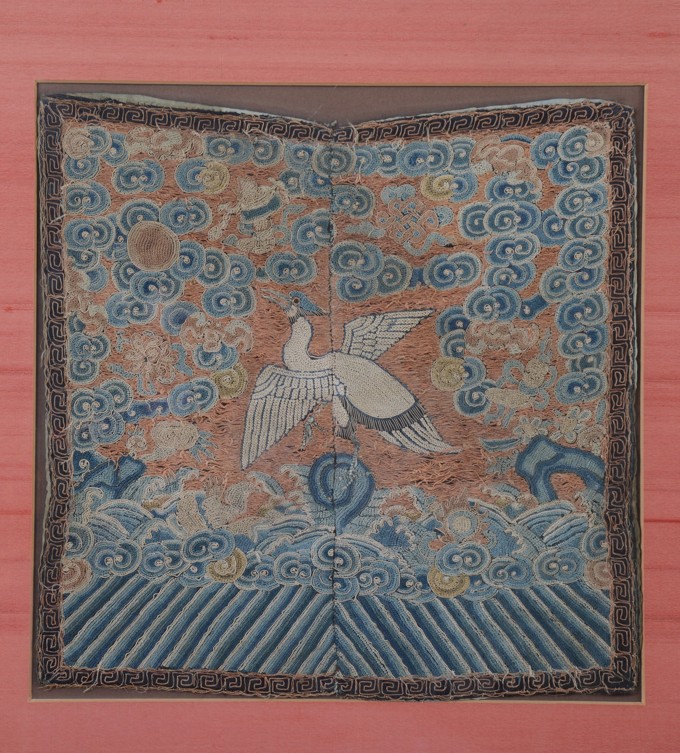 Chinese Embroidered Silk Rank Badge