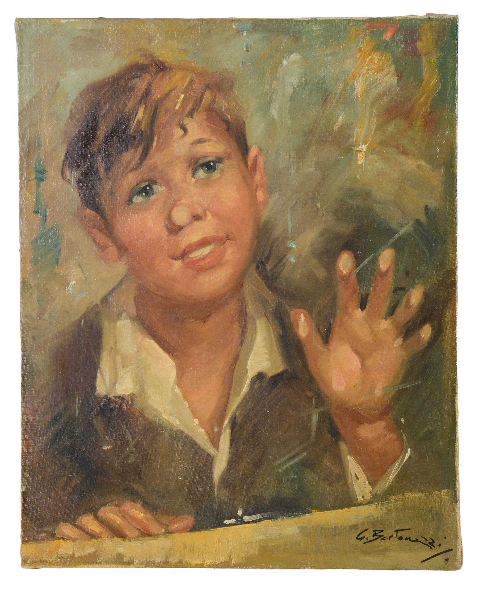 Portrait of a Young Boy, signed Bartonazzi