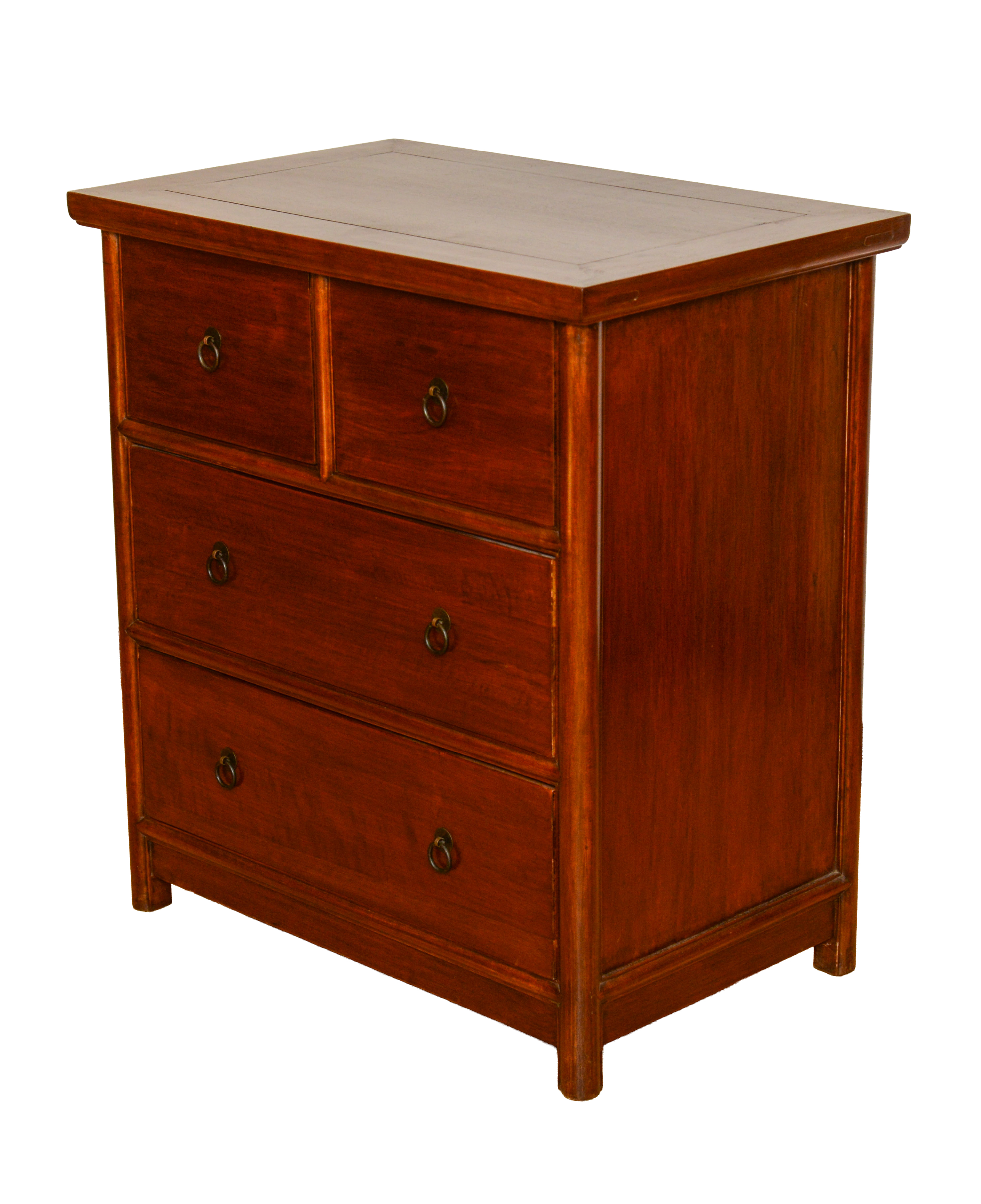 Contemporary Four Drawer Hardwood Chest.