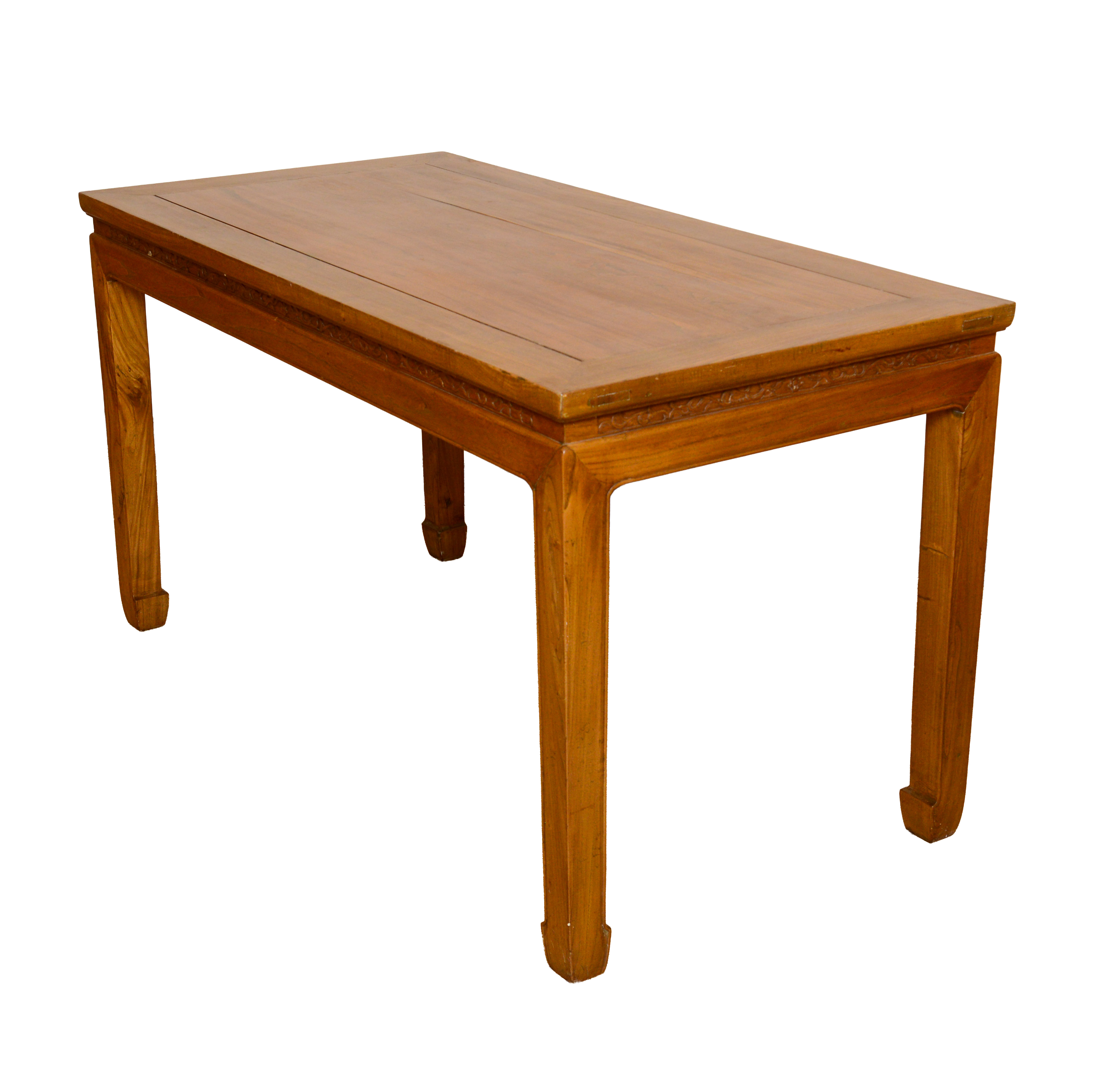Chinese Carved Hardwood Dining Table.