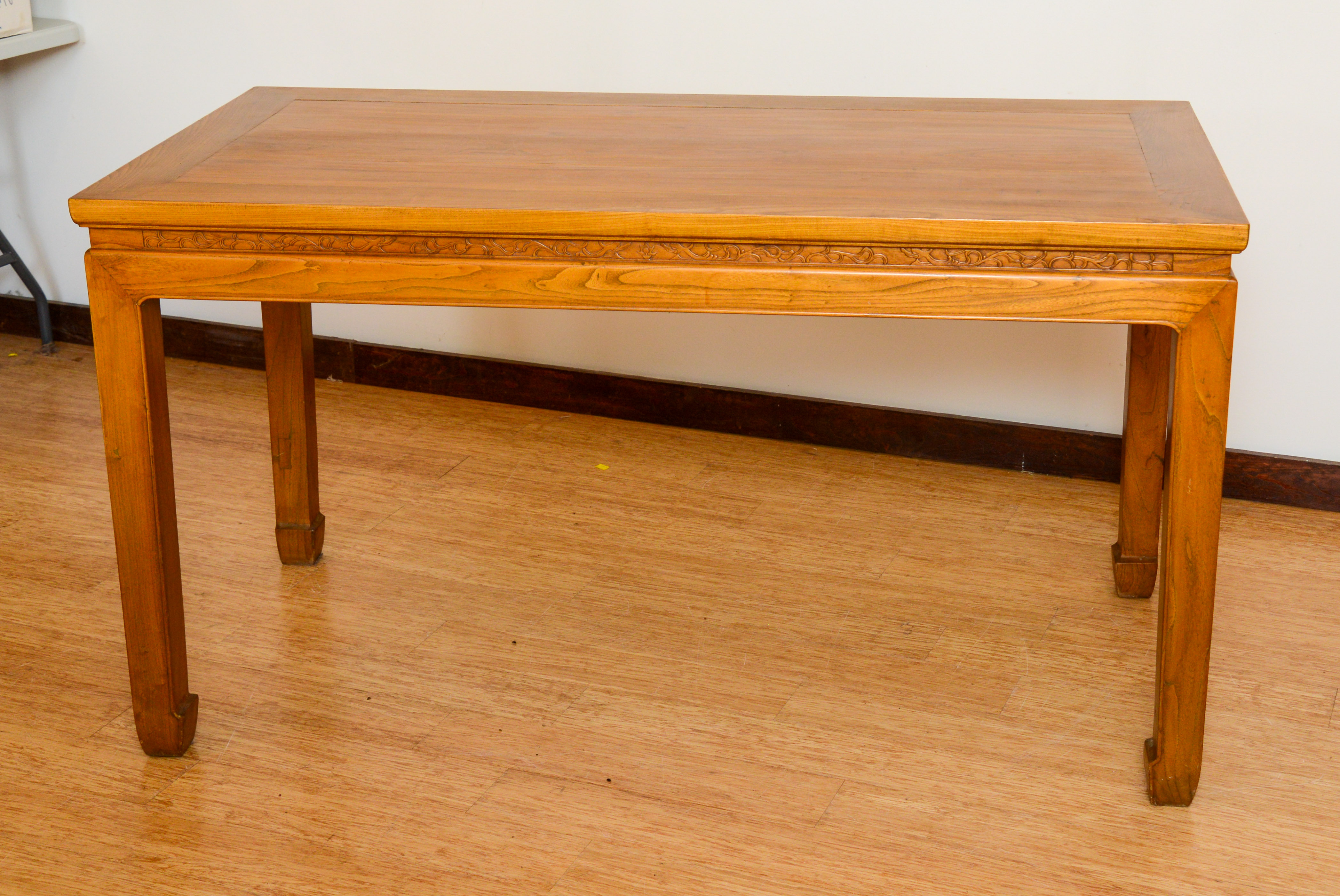 Chinese Carved Hardwood Dining Table.