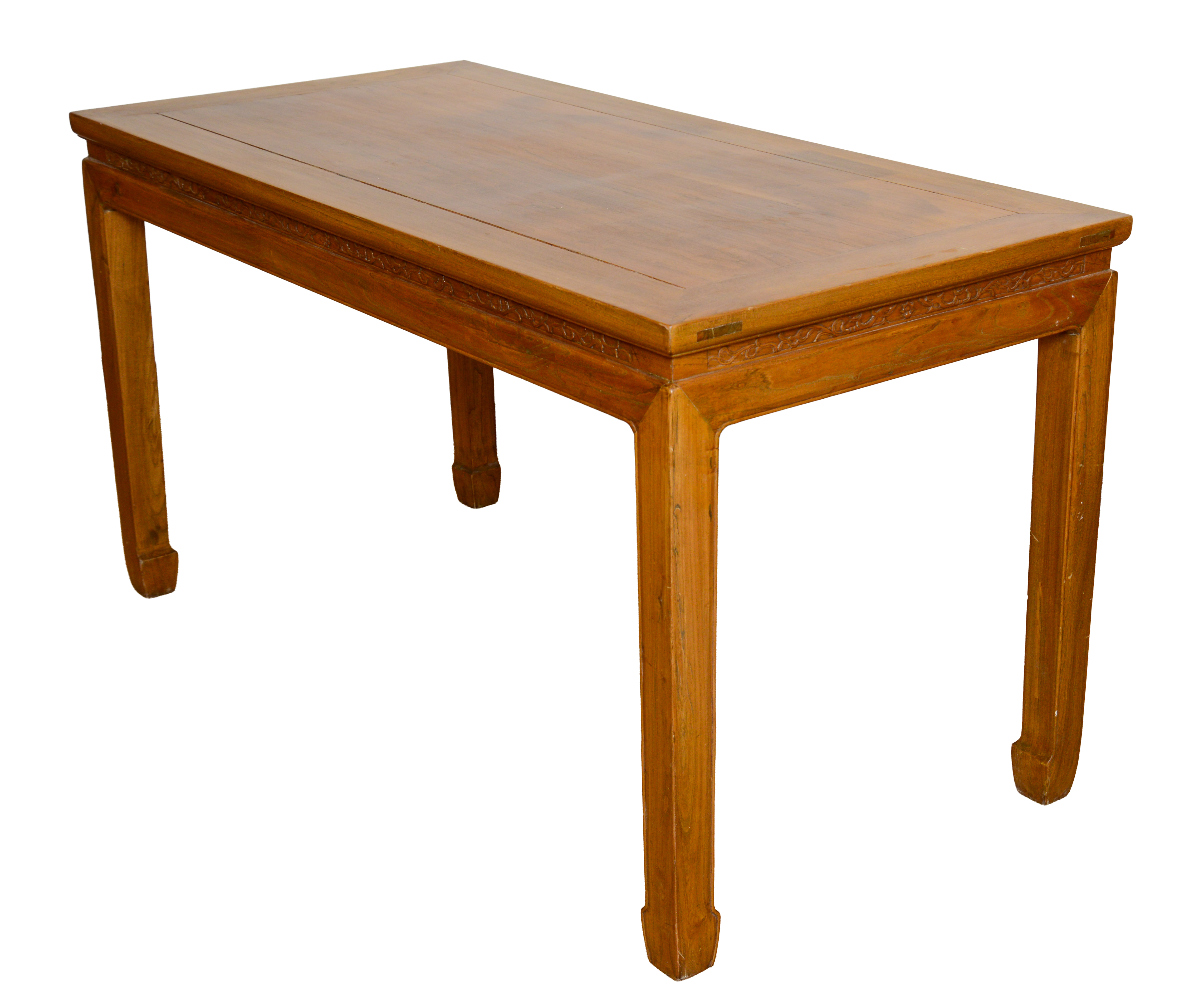Chinese Carved Hardwood Dining Table.