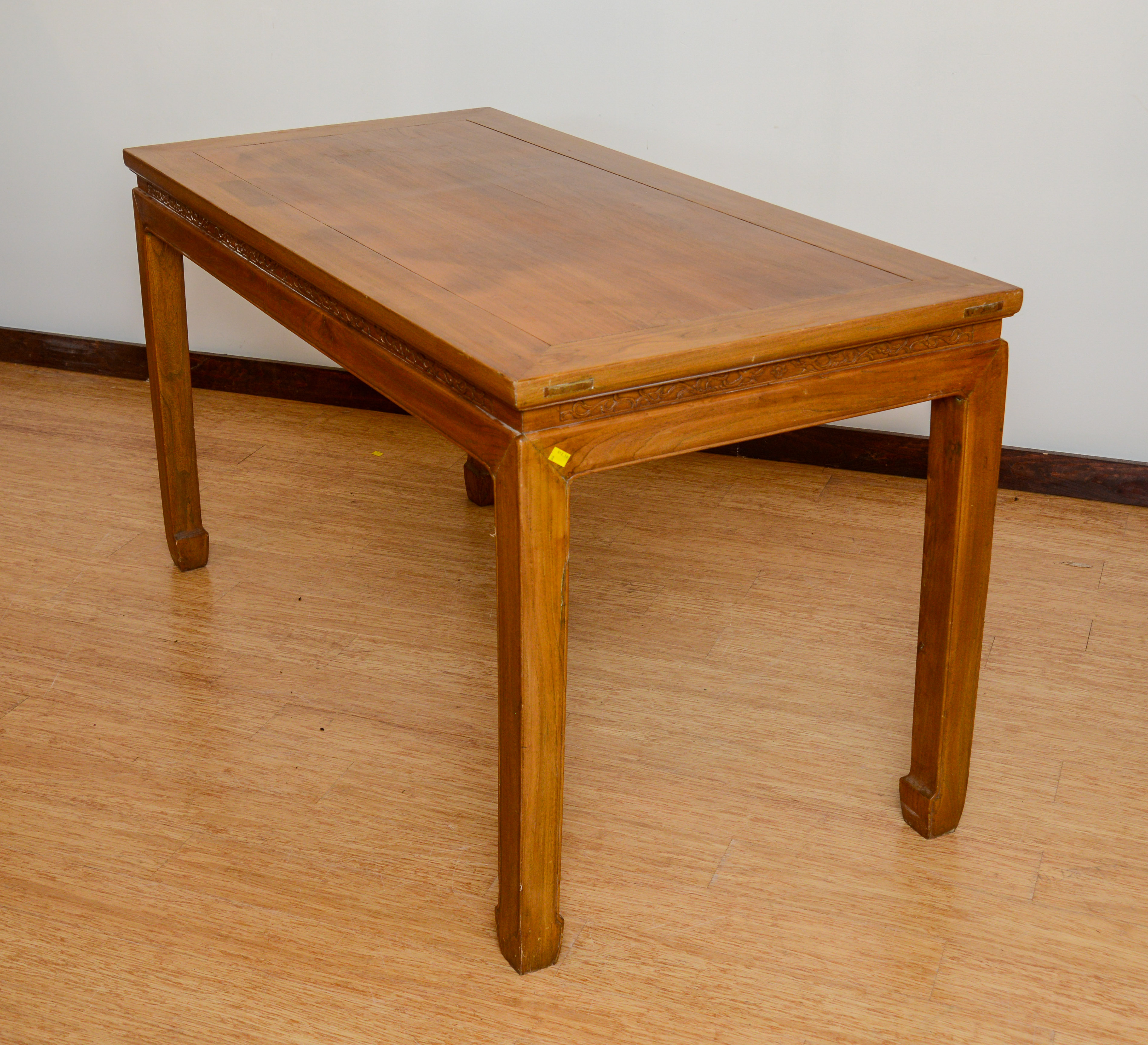 Chinese Carved Hardwood Dining Table.