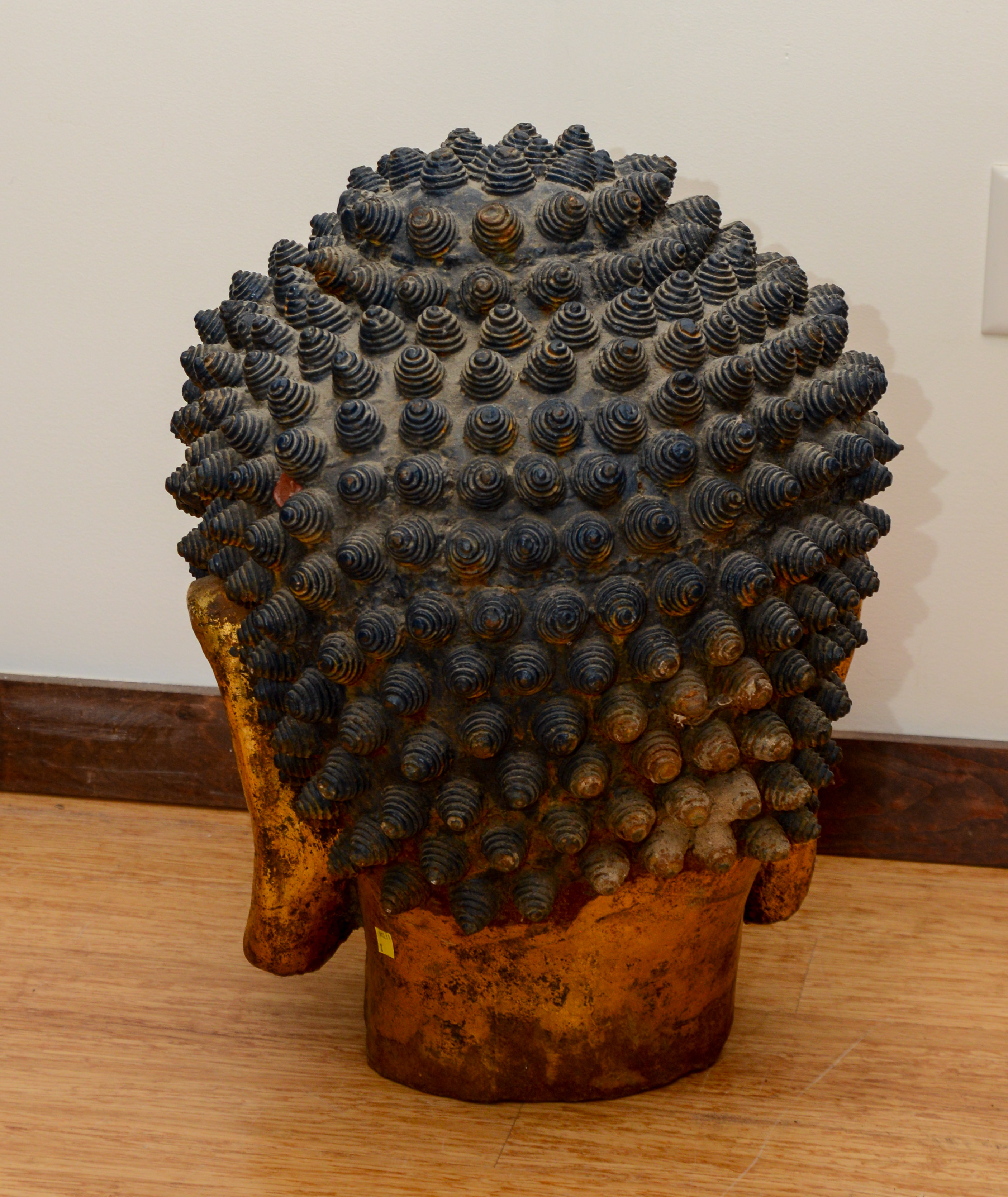 Large Gilt Metal Bust of a Bodhisattva.