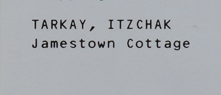 ITZCHAK TARKAY. JAMESTOWN COTTAGE, 2021.