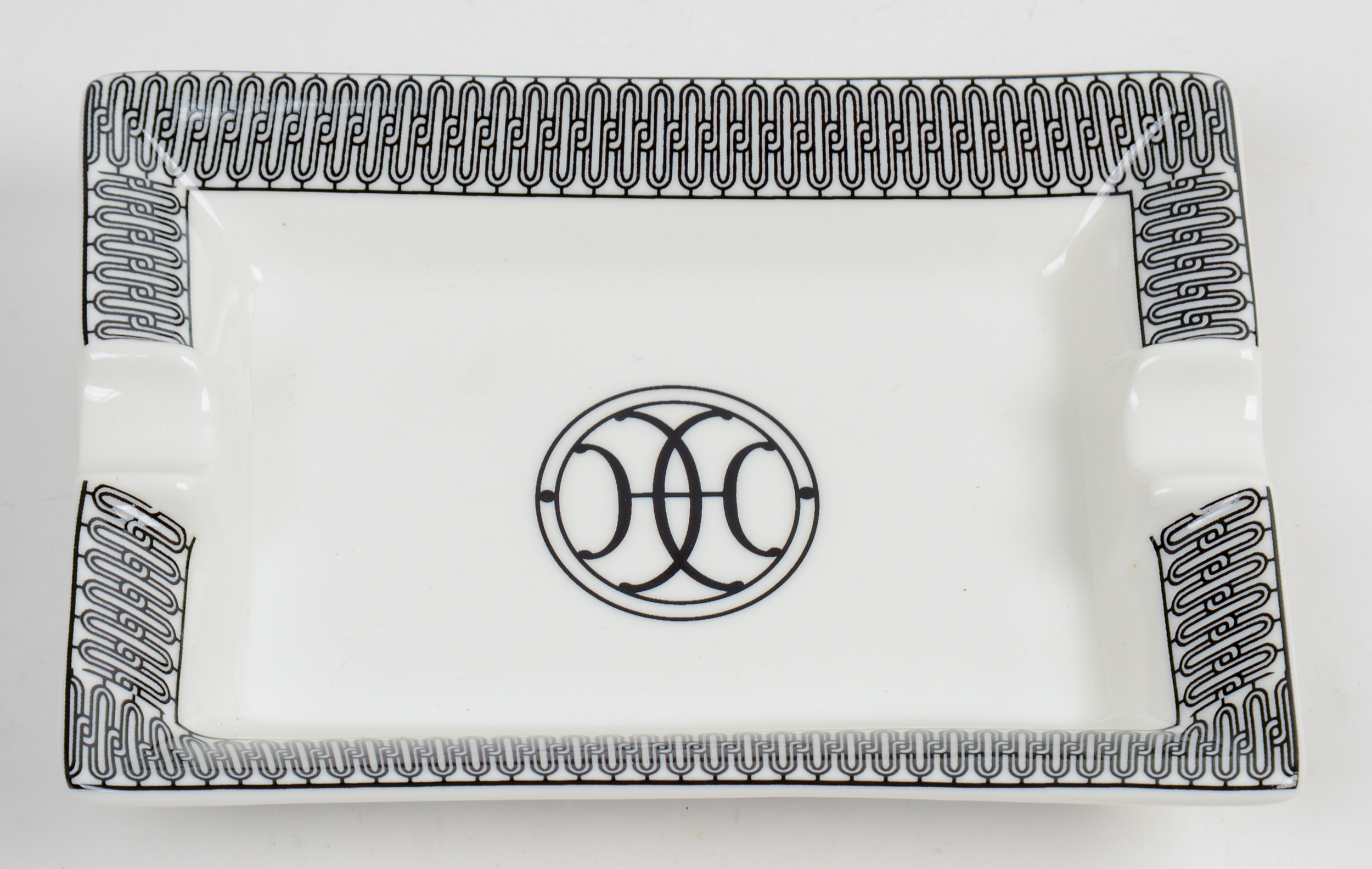HERMES PORCELAIN ASHTRAY.