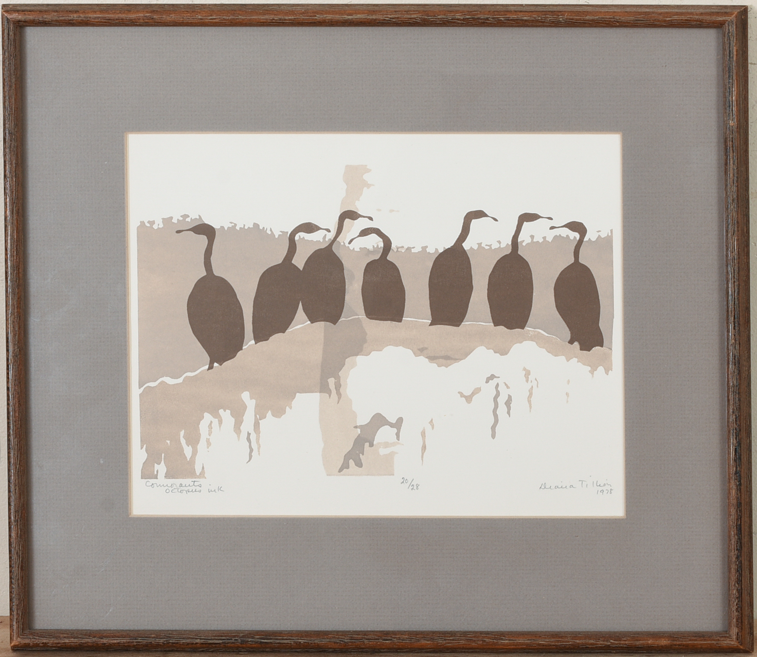 CORMORANTS PRINT IN OCTOPUS INK.