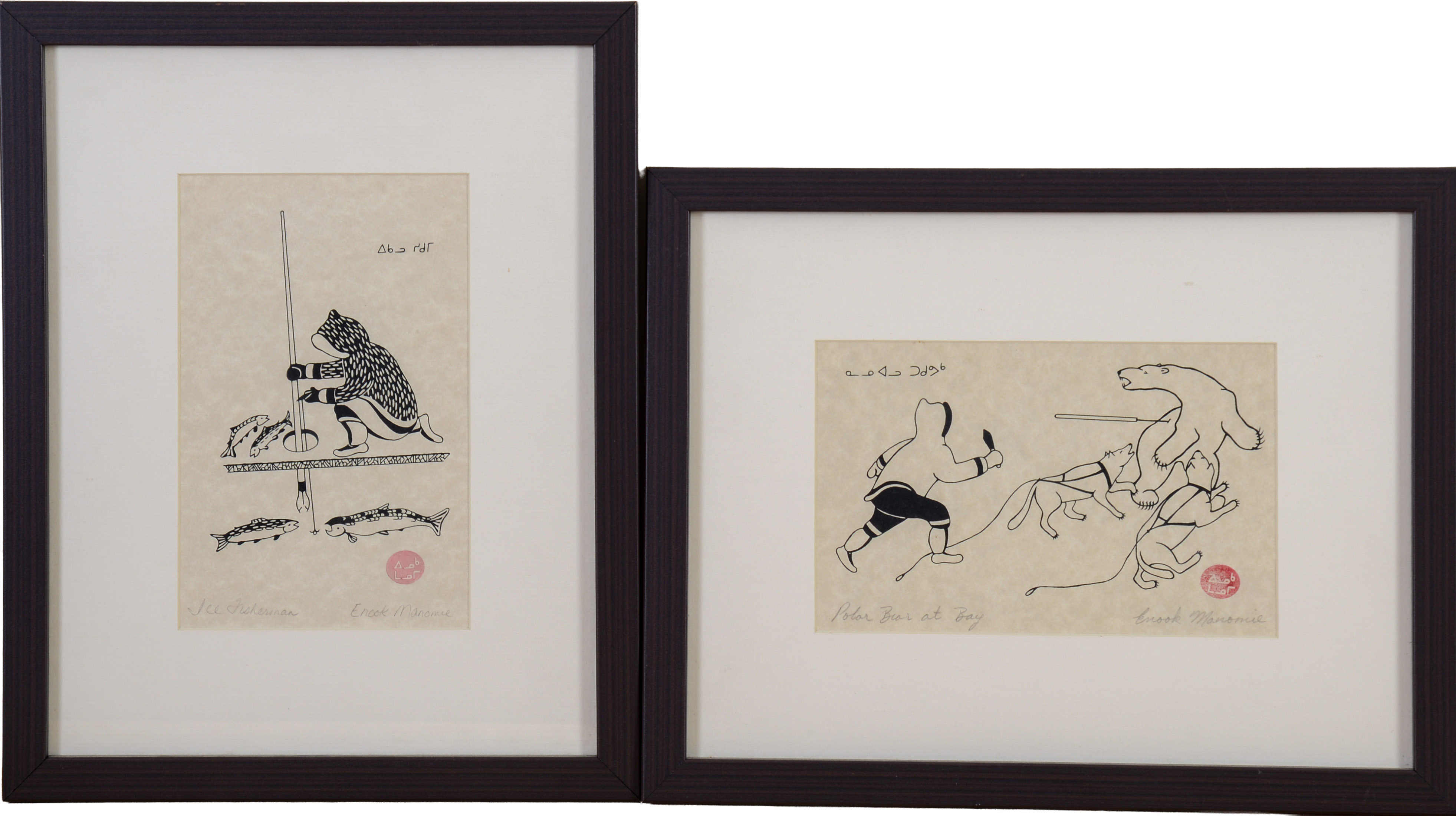 ENOOK MANOMIE. TWO SCREENPRINTS.