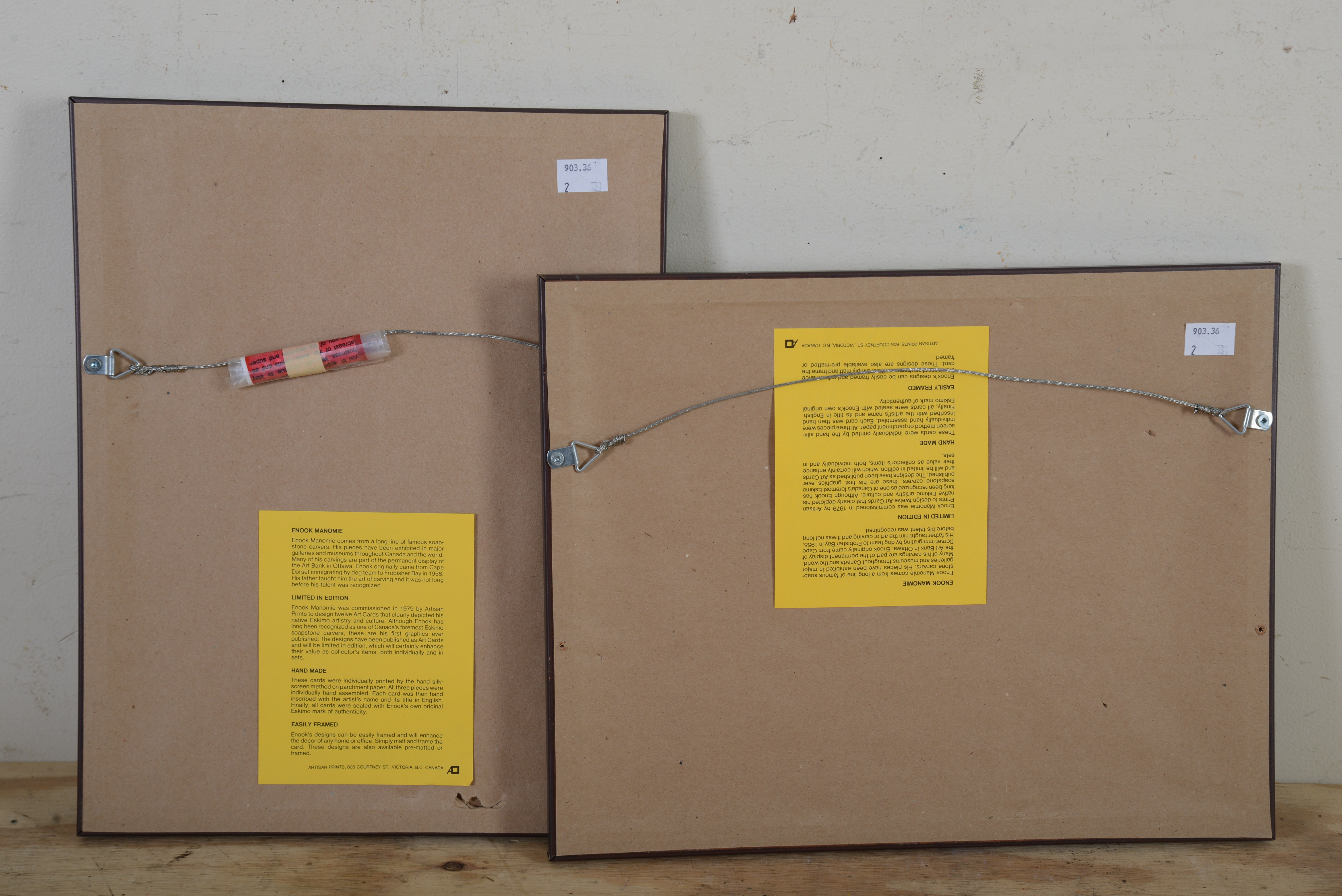 ENOOK MANOMIE. TWO SCREENPRINTS.