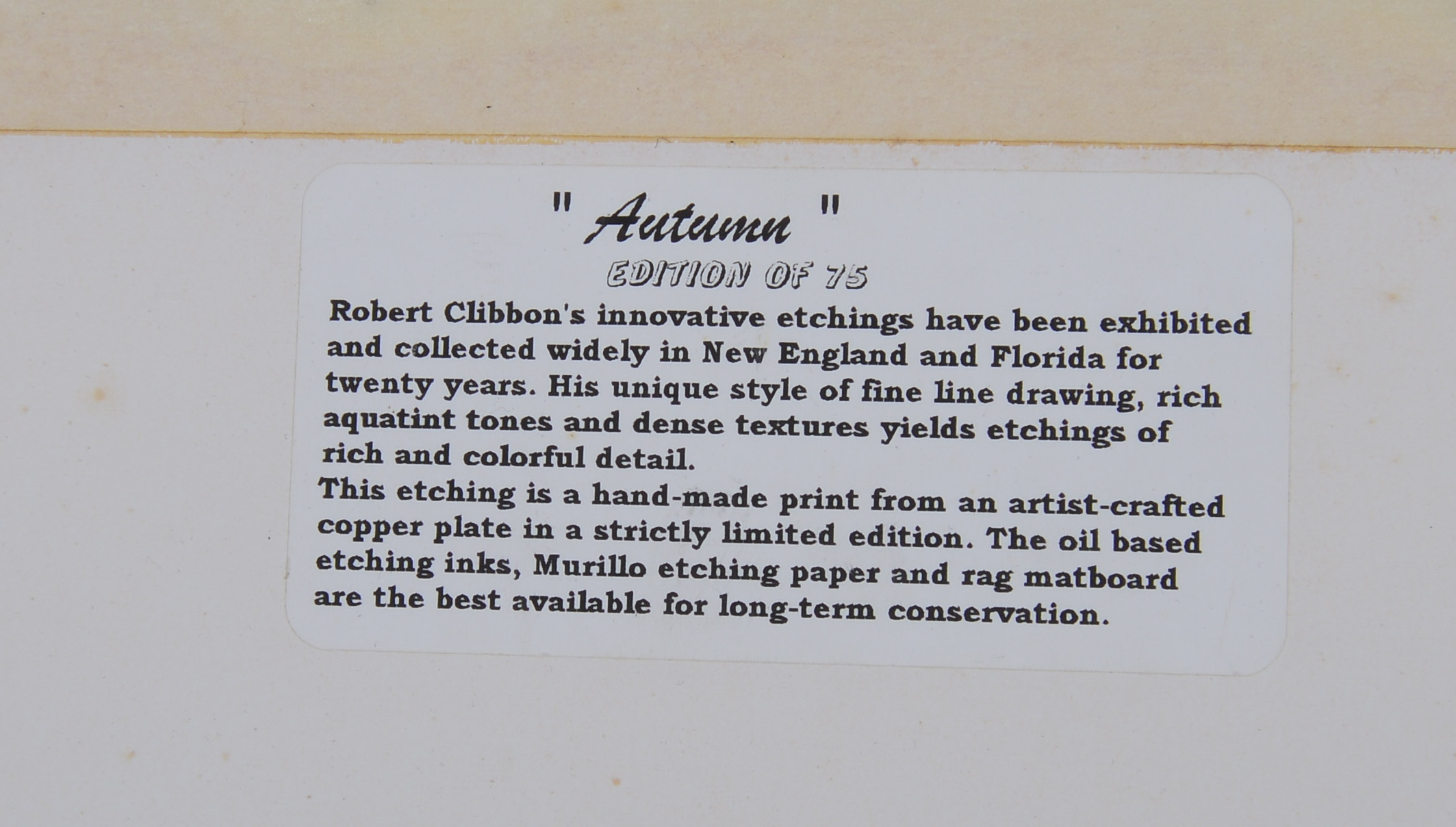 ROBERT CLIBBON. AUTUMN.