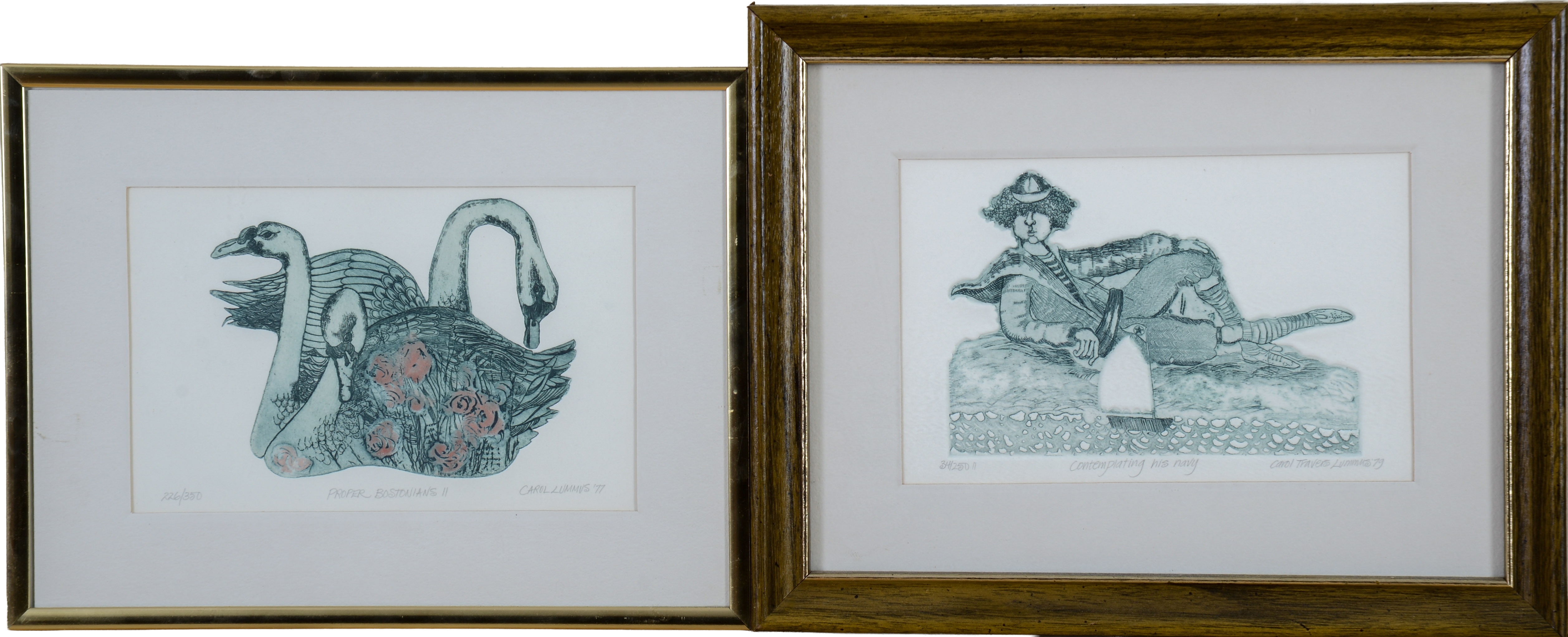 CAROL LUMMUS. TWO PRINTS.