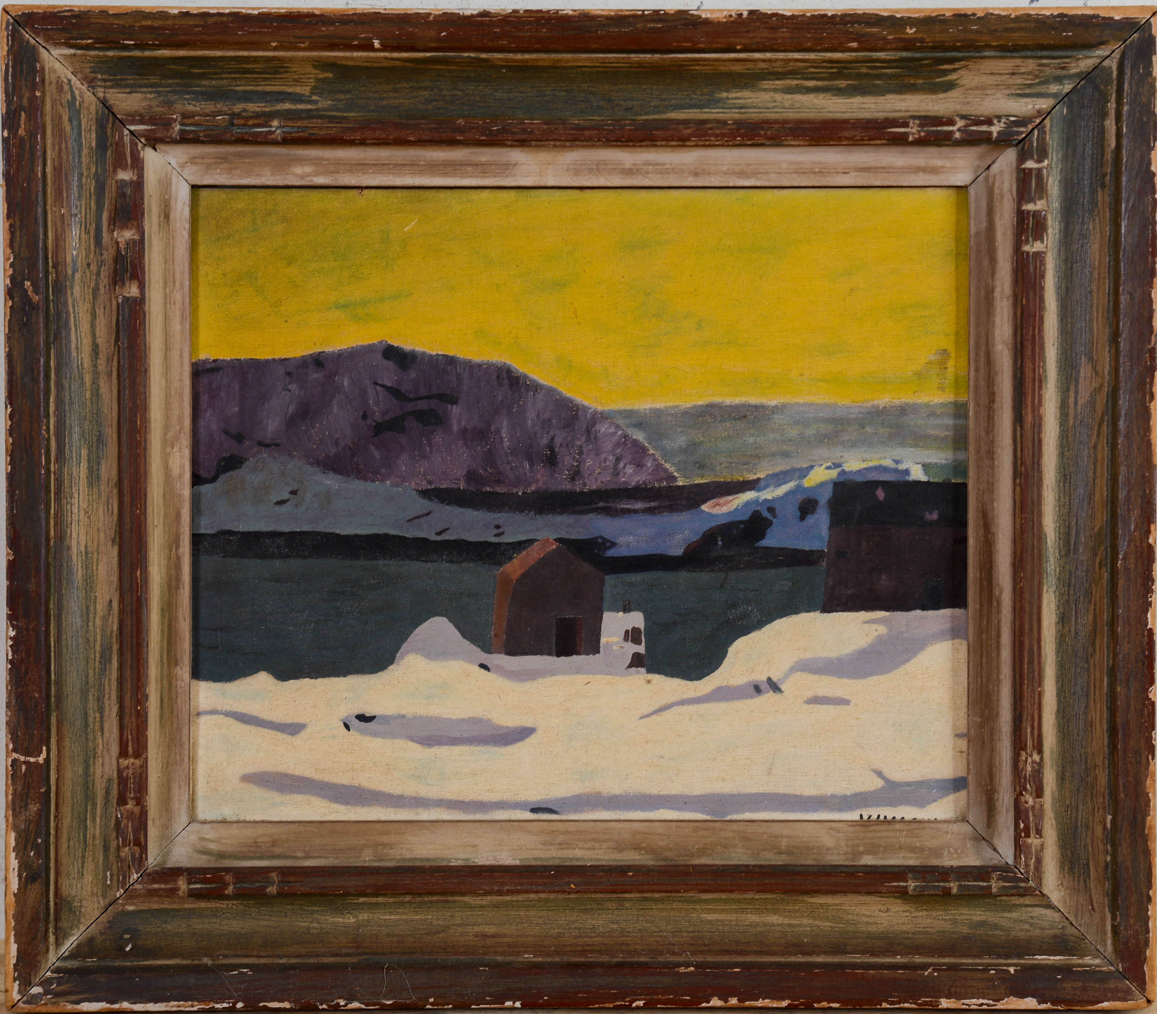 MODERNIST LANDSCAPE, SIGNED VIVIAN.