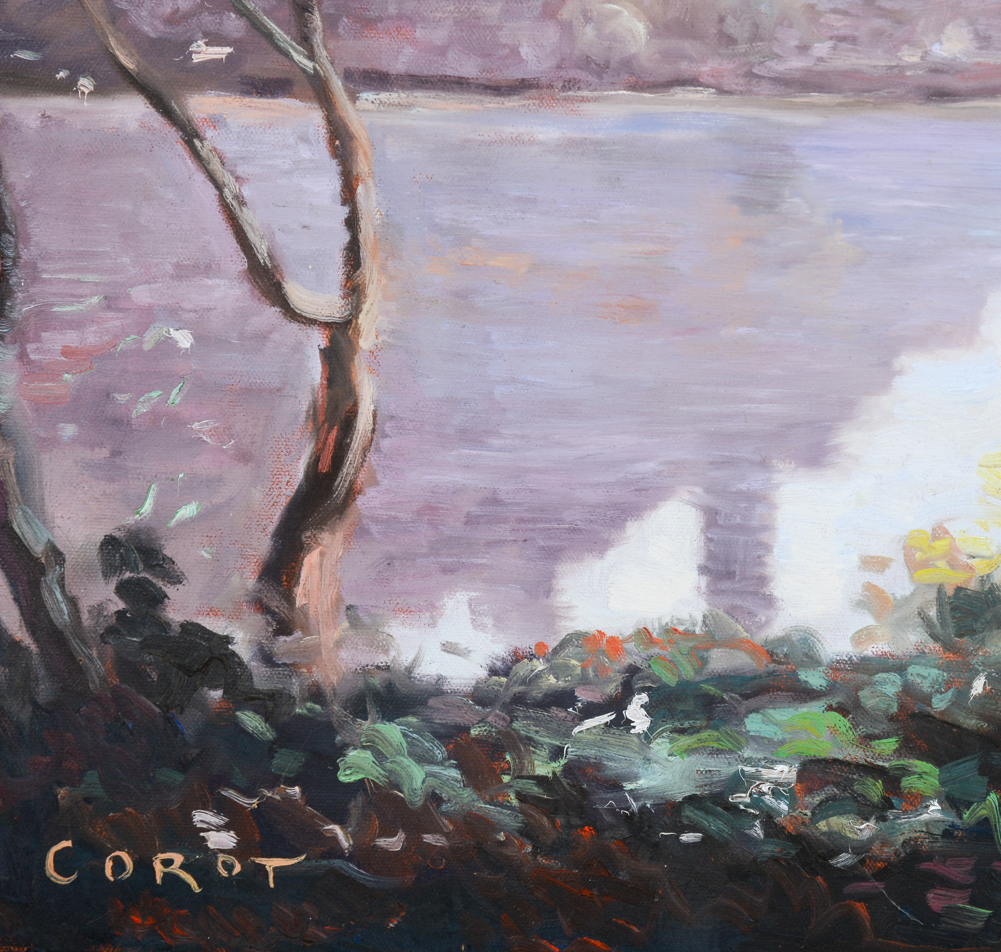 COPY OF COROT: THE MOORED BOATMAN.