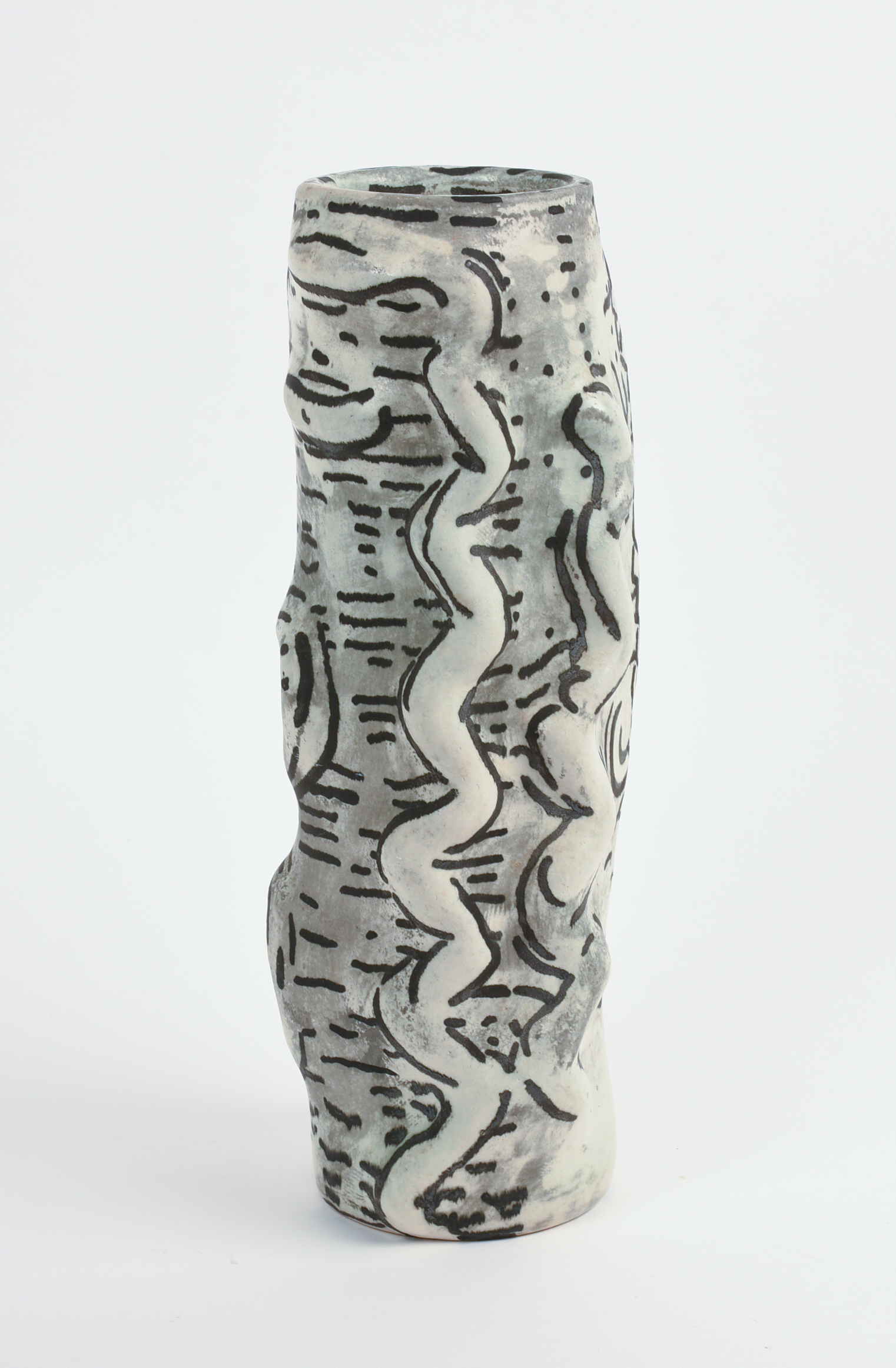 PAUL HEROUX. BIRCH TREE FORM VASE.