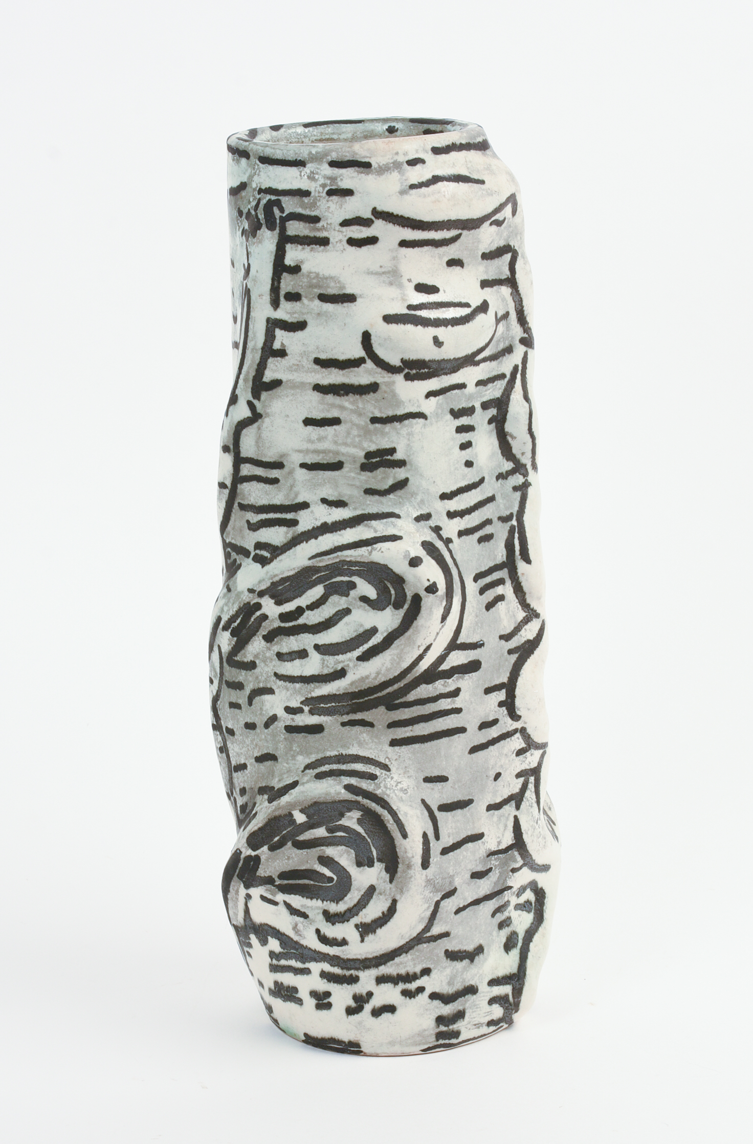 PAUL HEROUX. BIRCH TREE FORM VASE.
