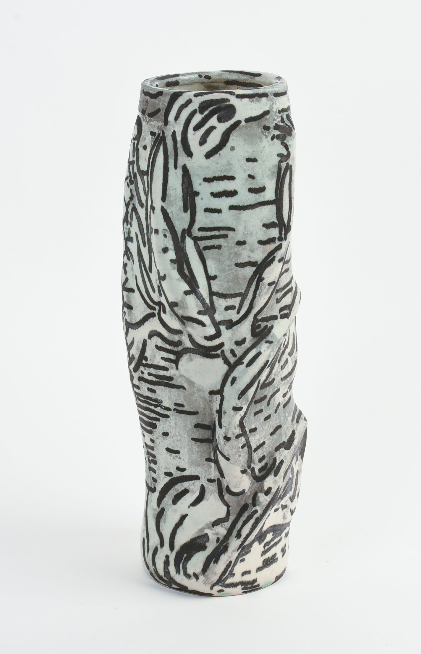 PAUL HEROUX. BIRCH TREE FORM VASE.
