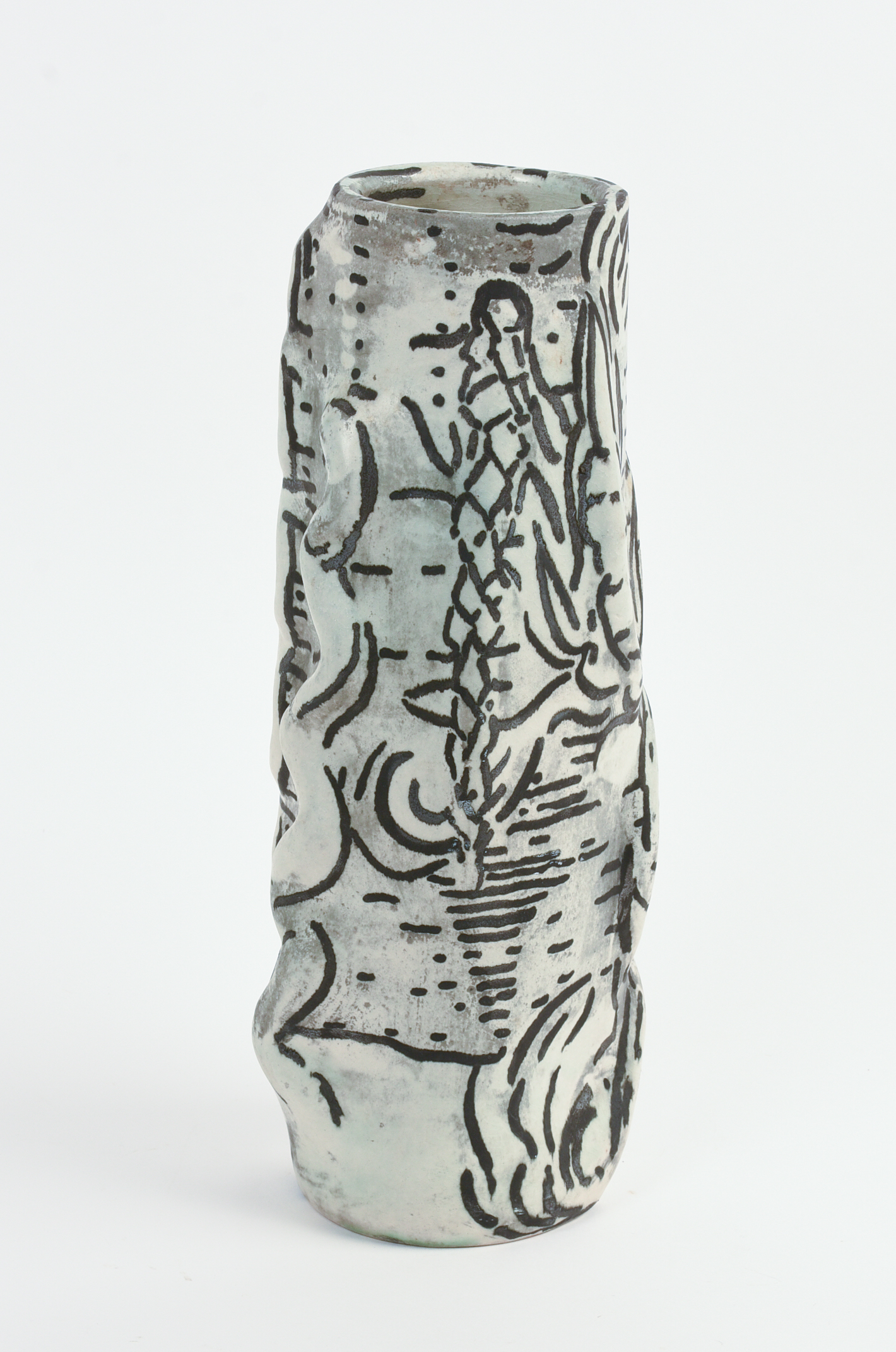 PAUL HEROUX. BIRCH TREE FORM VASE.