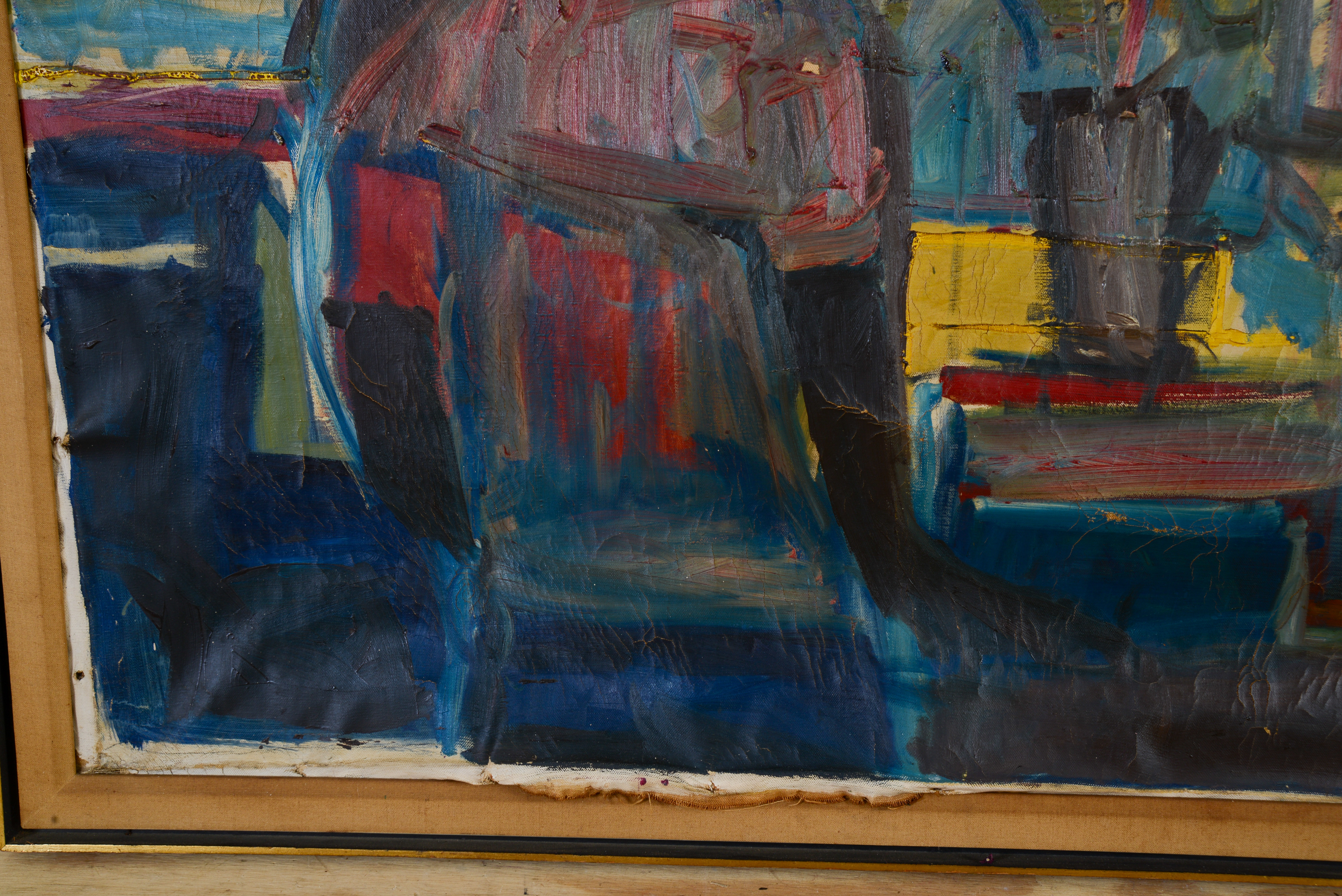 MID CENTURY ABSTRACT PAINTING.