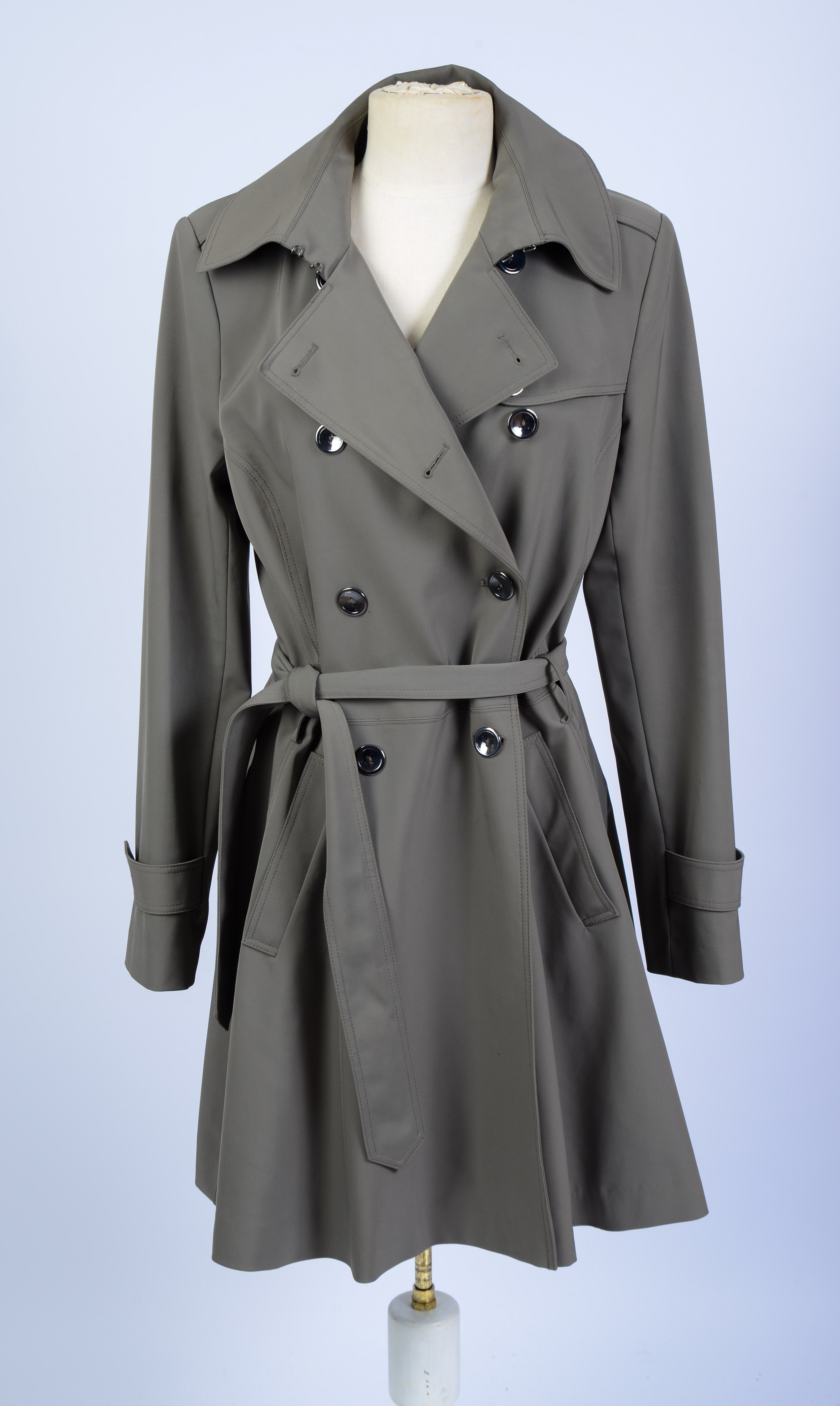 TRINA TURK TRENCH COAT, SIZE 10.