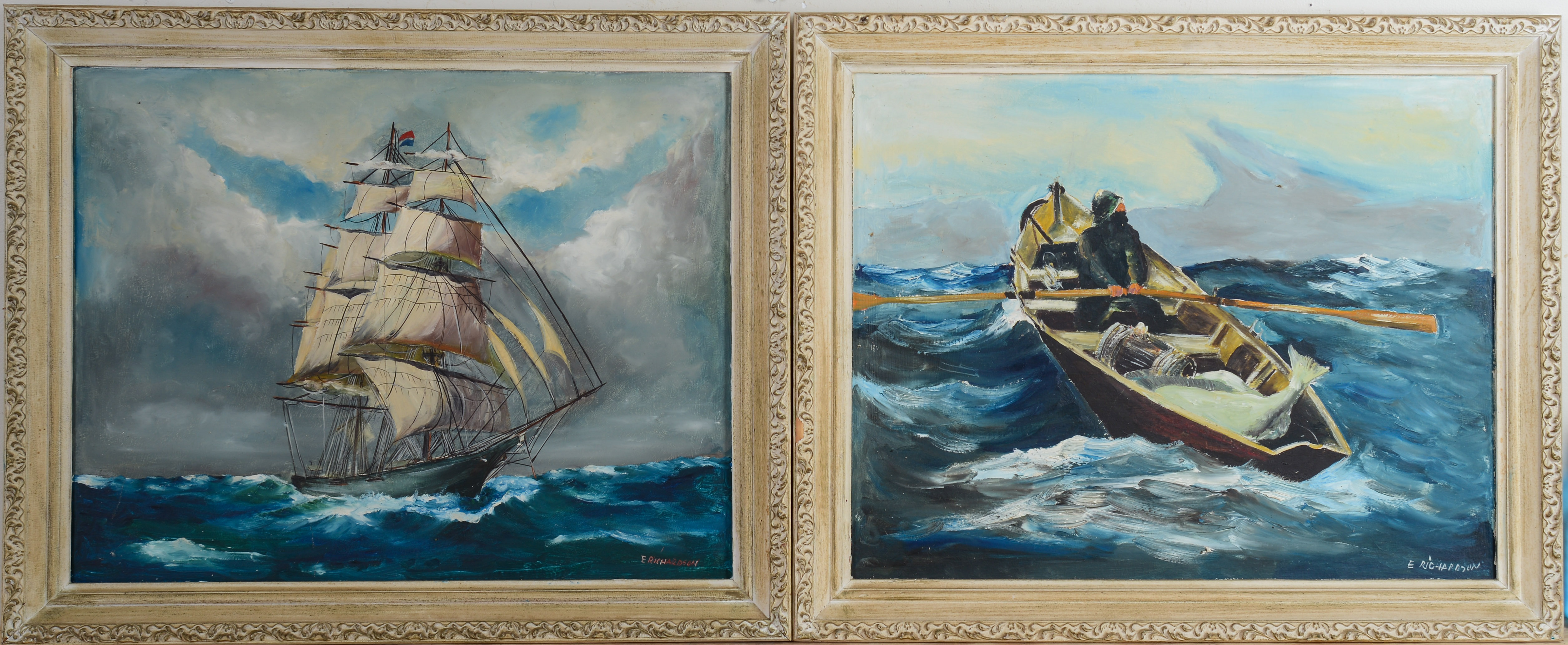 E. RICHARDSON. TWO SEASCAPES.