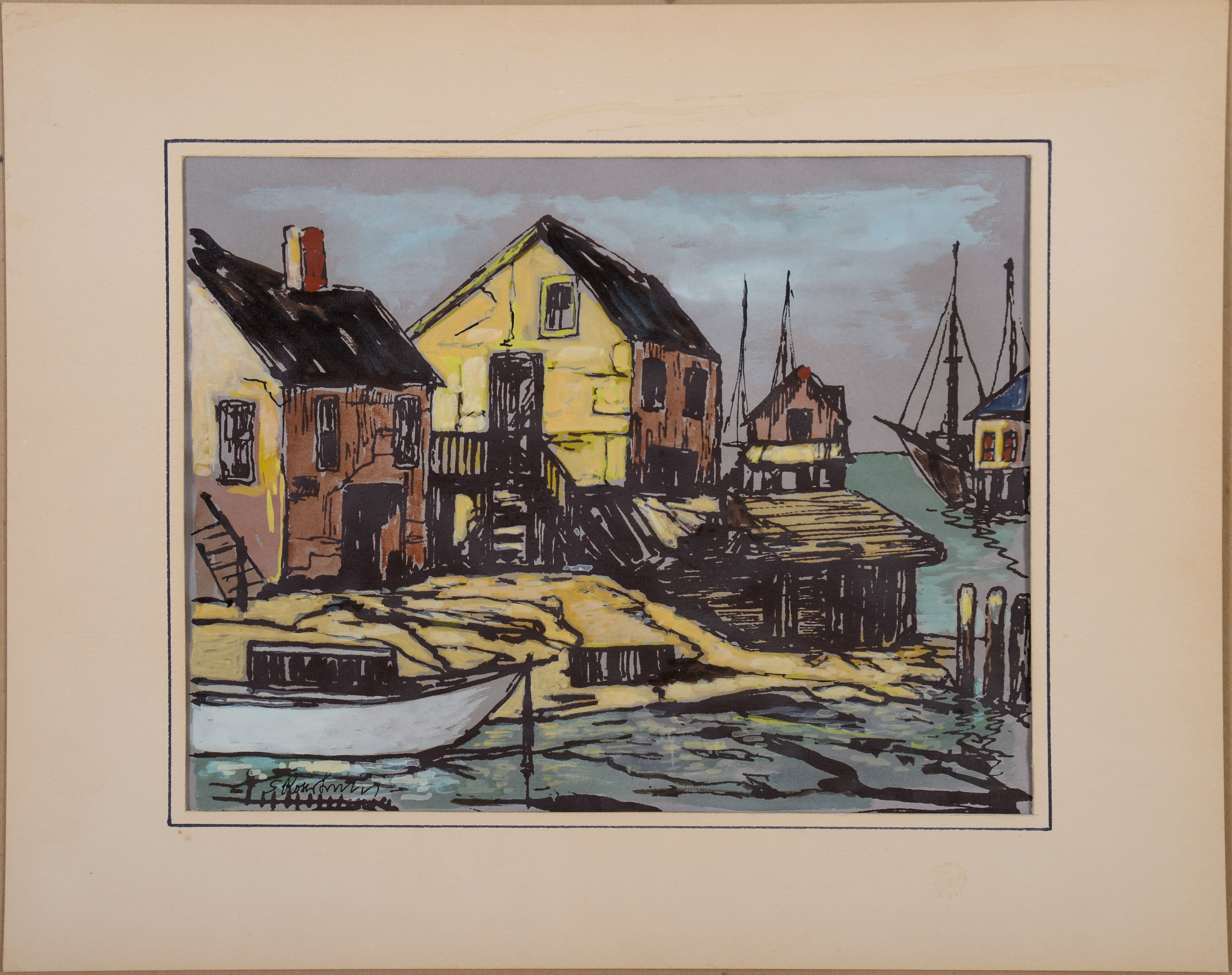SERGE ROSOLOWSKY. MAINE WHARF.