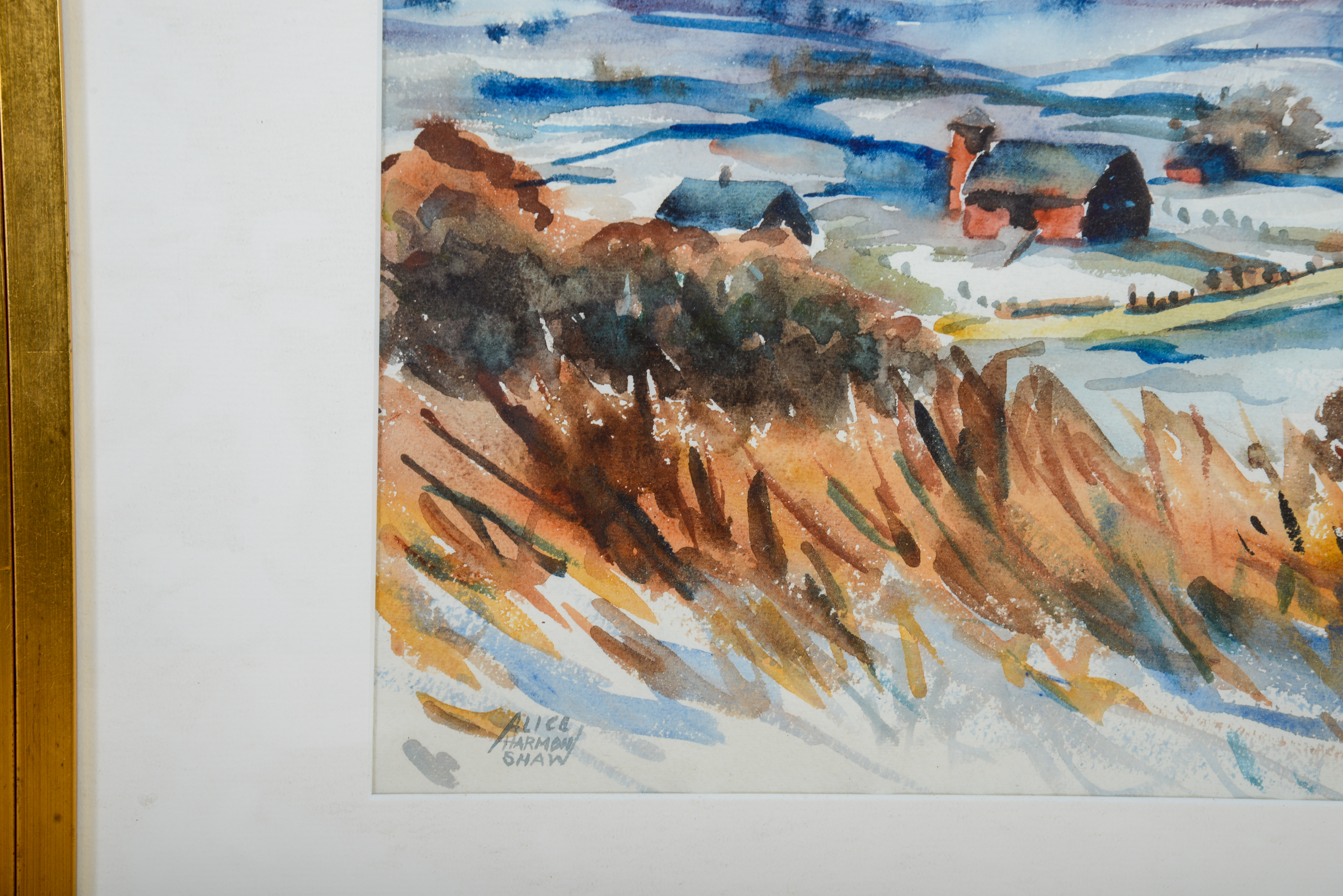 ALICE HARMON KIRKPATRICK SHAW. TWO LANDSCAPES.