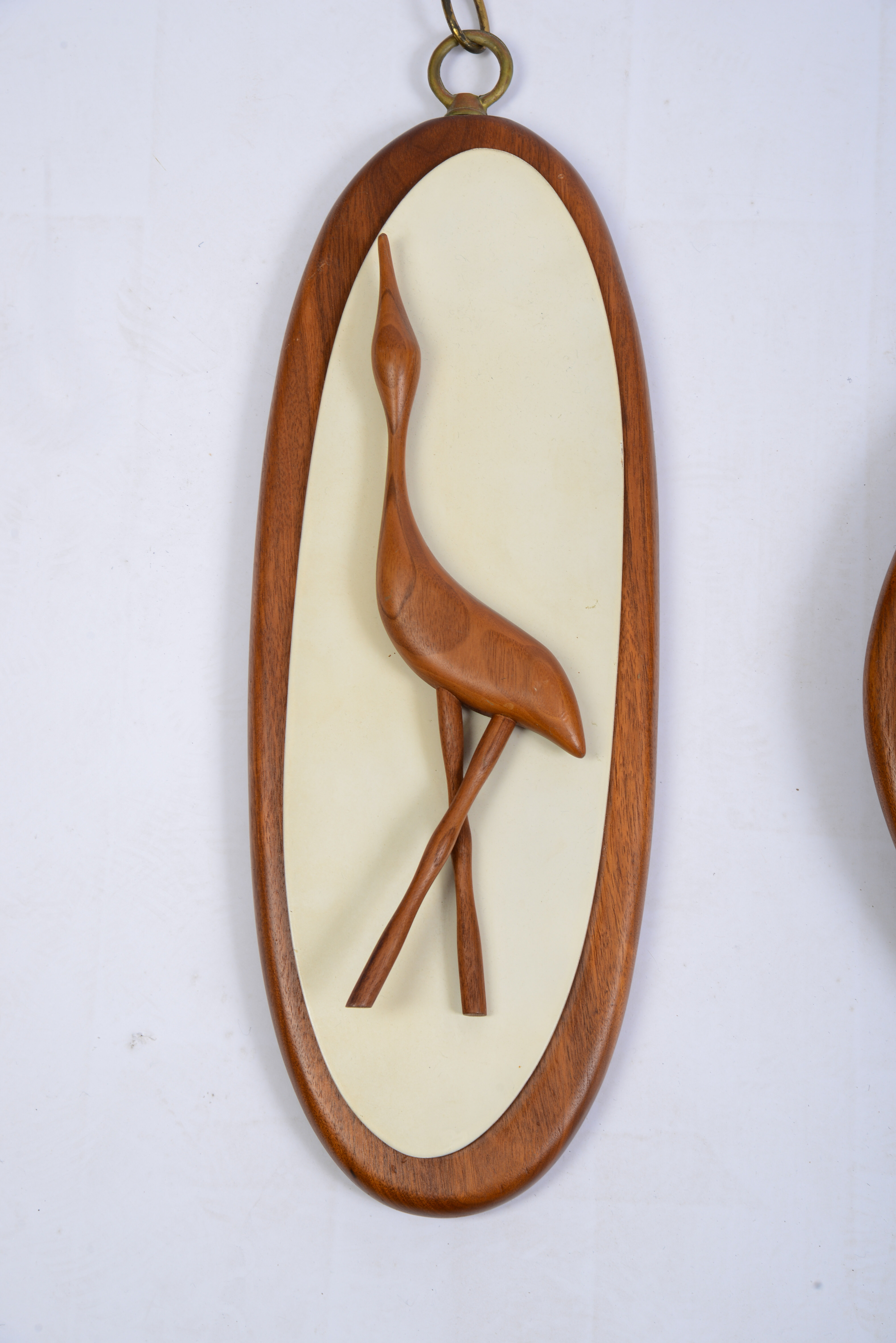 MID CENTURY CLOCK WITH STORK.