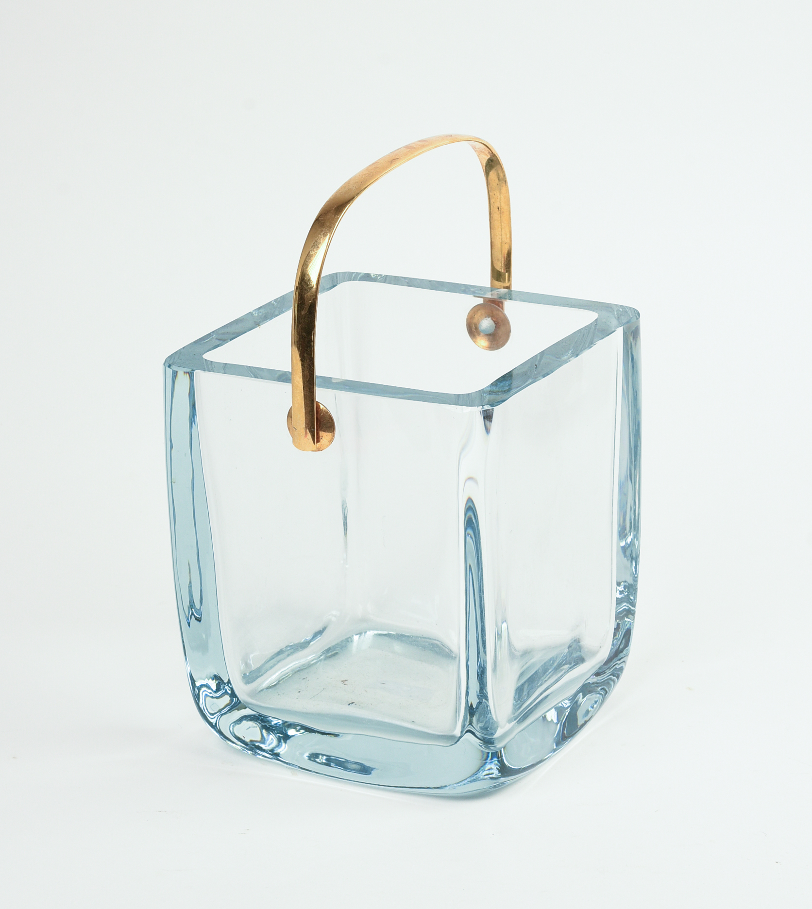 CARTIER GLASS ICE BUCKET.