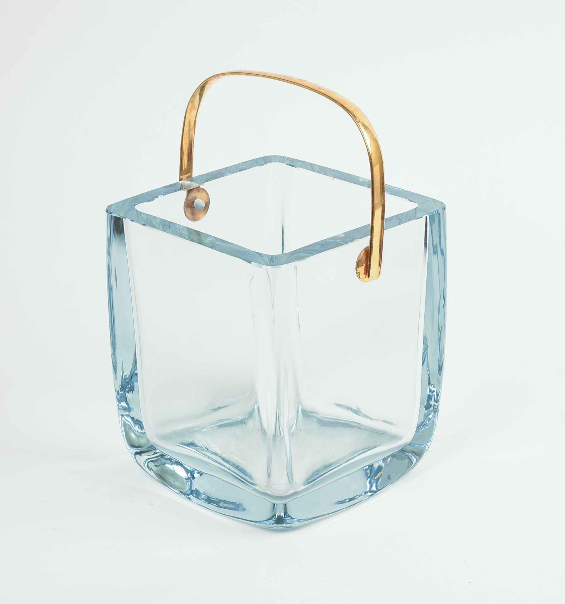 CARTIER GLASS ICE BUCKET.