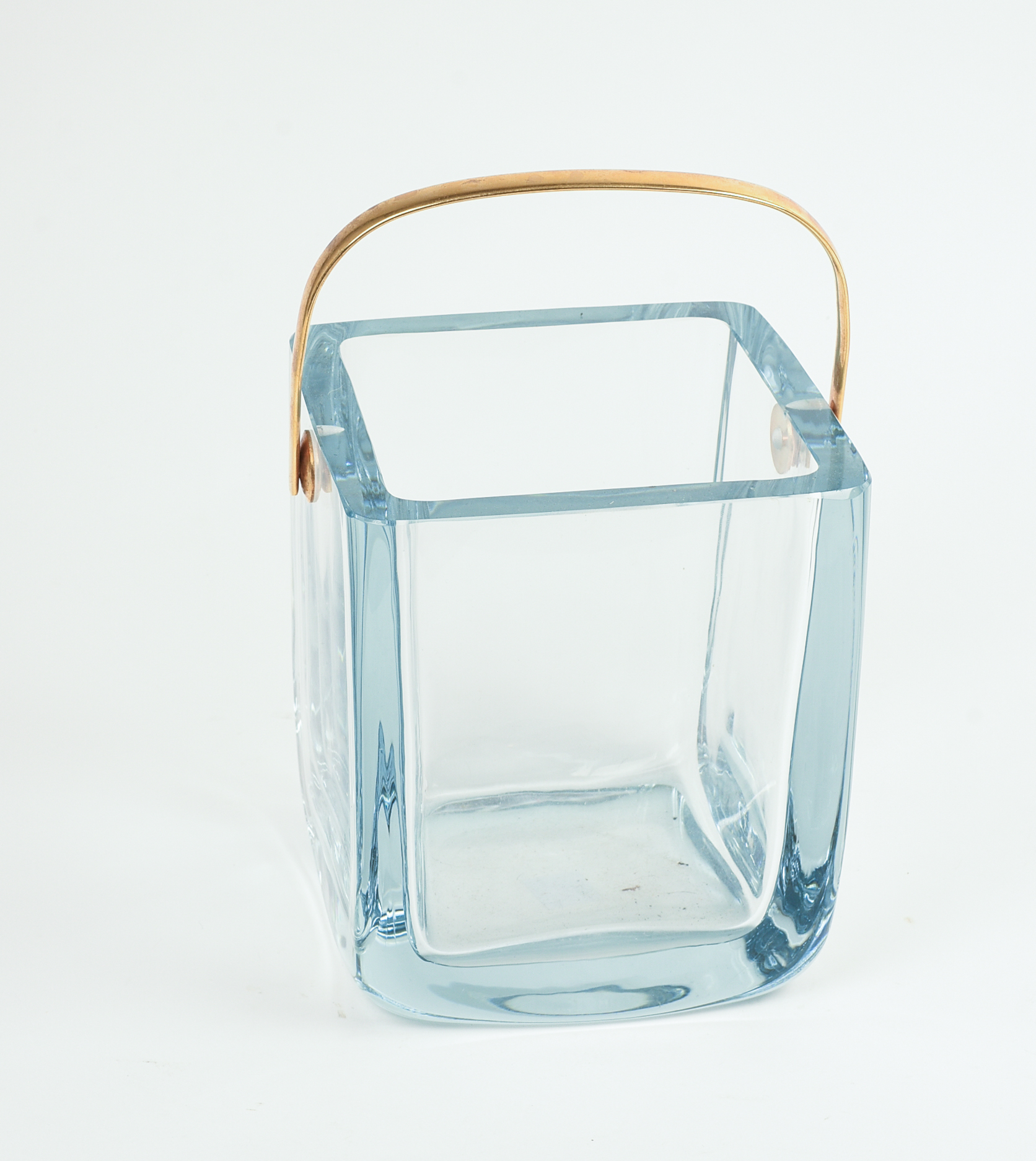CARTIER GLASS ICE BUCKET.