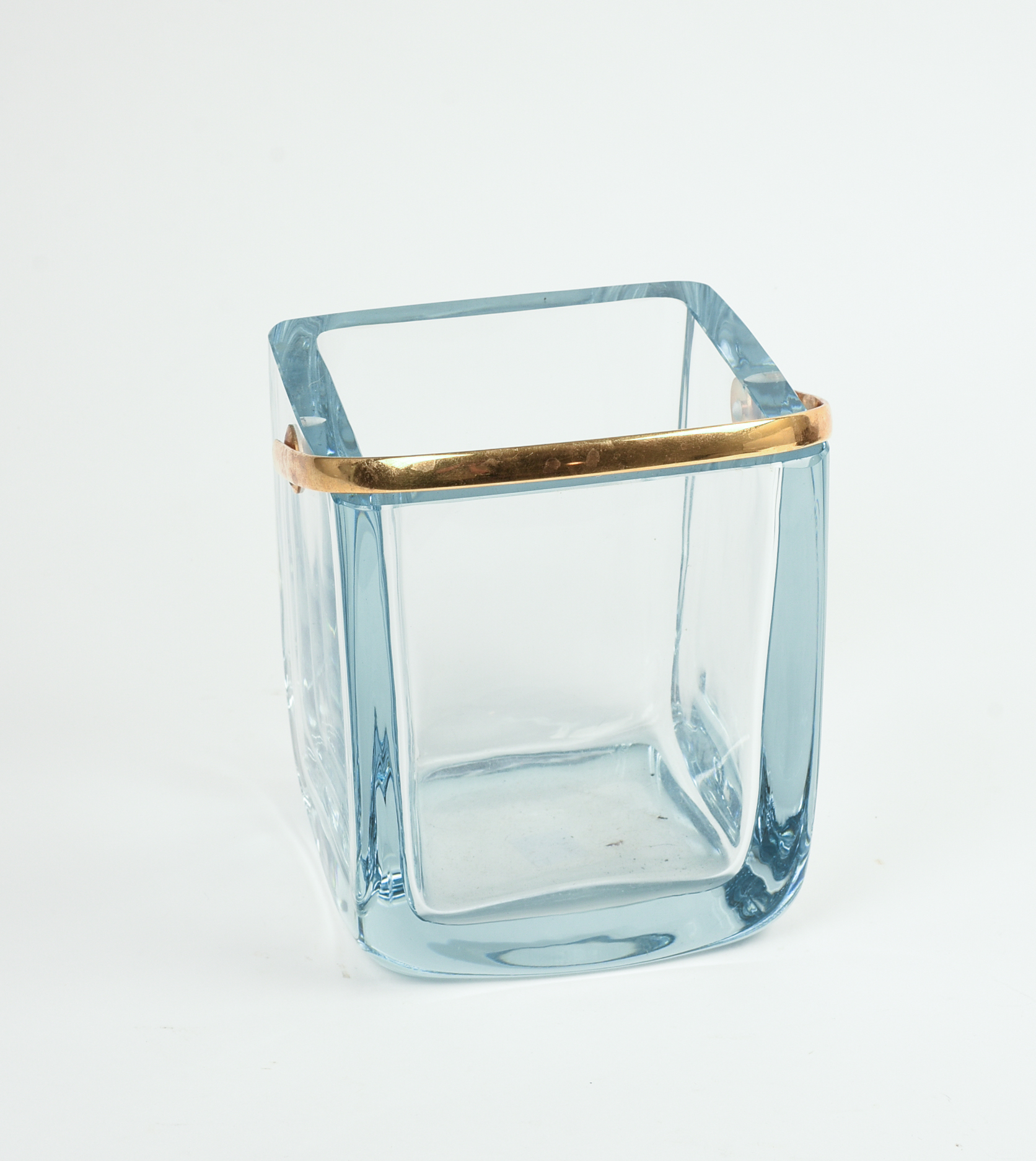 CARTIER GLASS ICE BUCKET.
