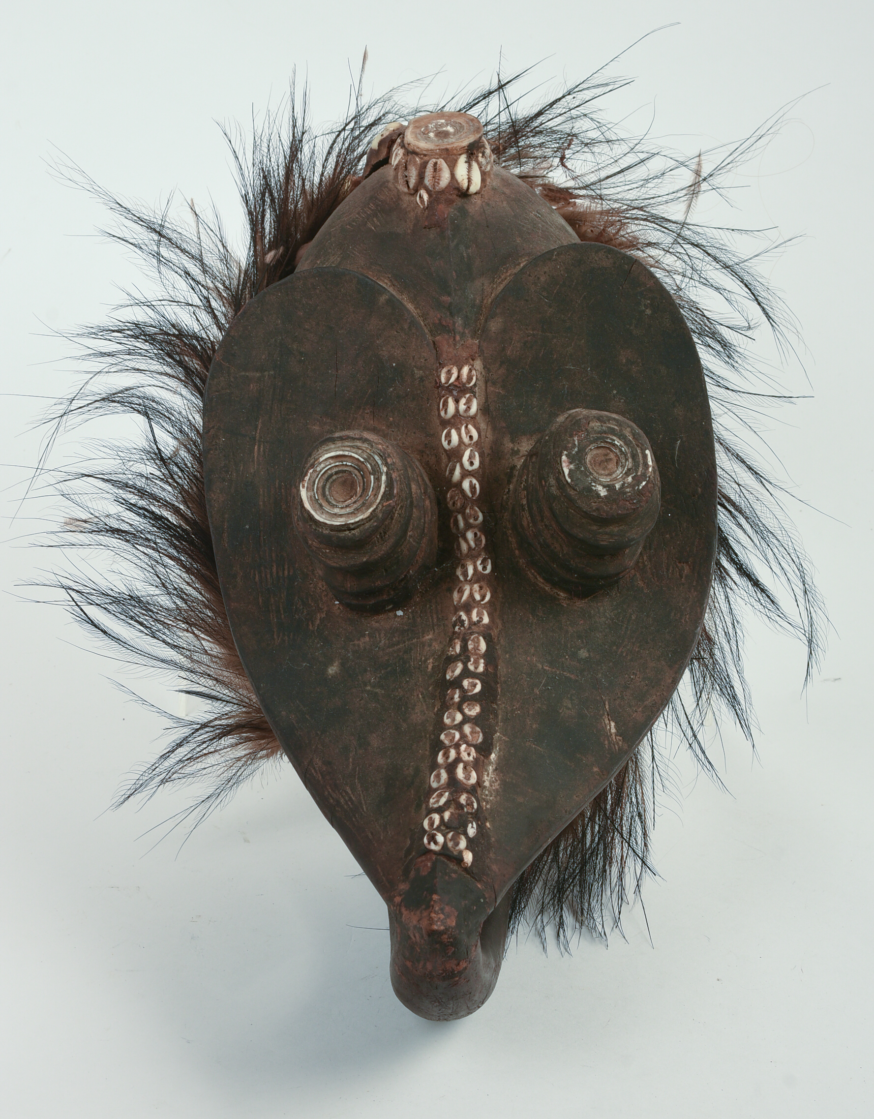 AFRICAN CARVED WOODEN MASK.