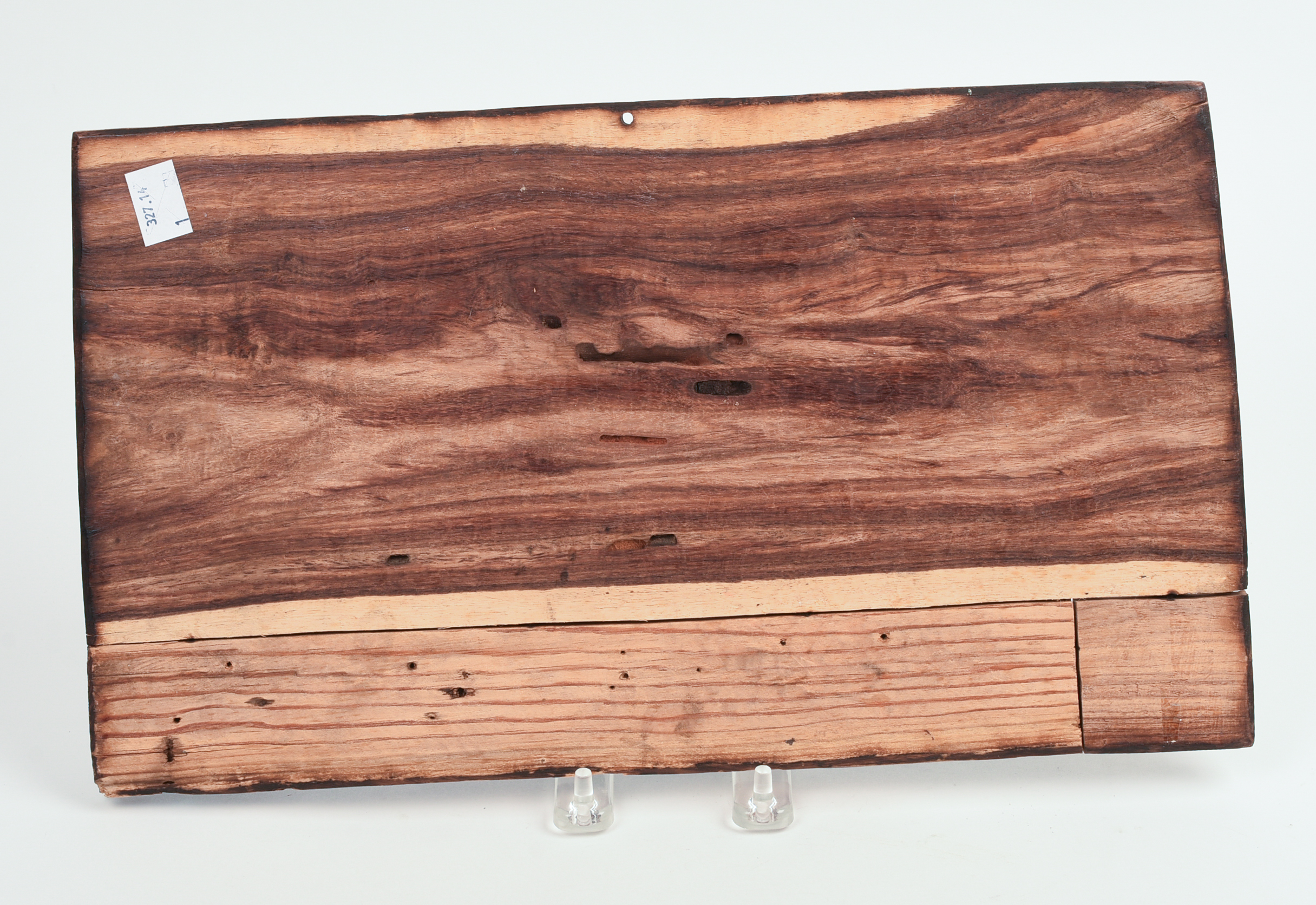 WOODEN WALL ART WITH MINIATURE TOOLS.